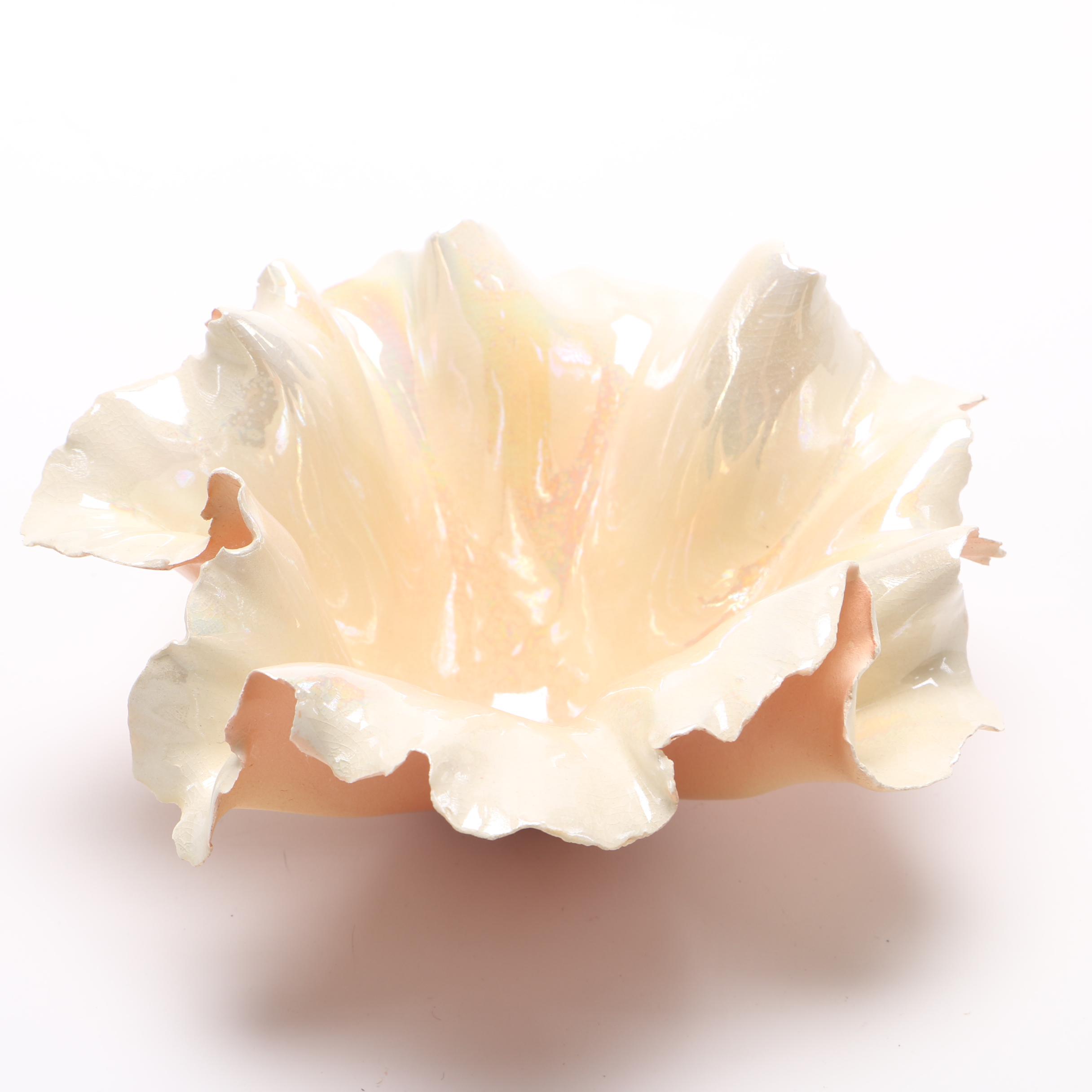 Handbuilt Pink Porcelain Handkerchief Bowls