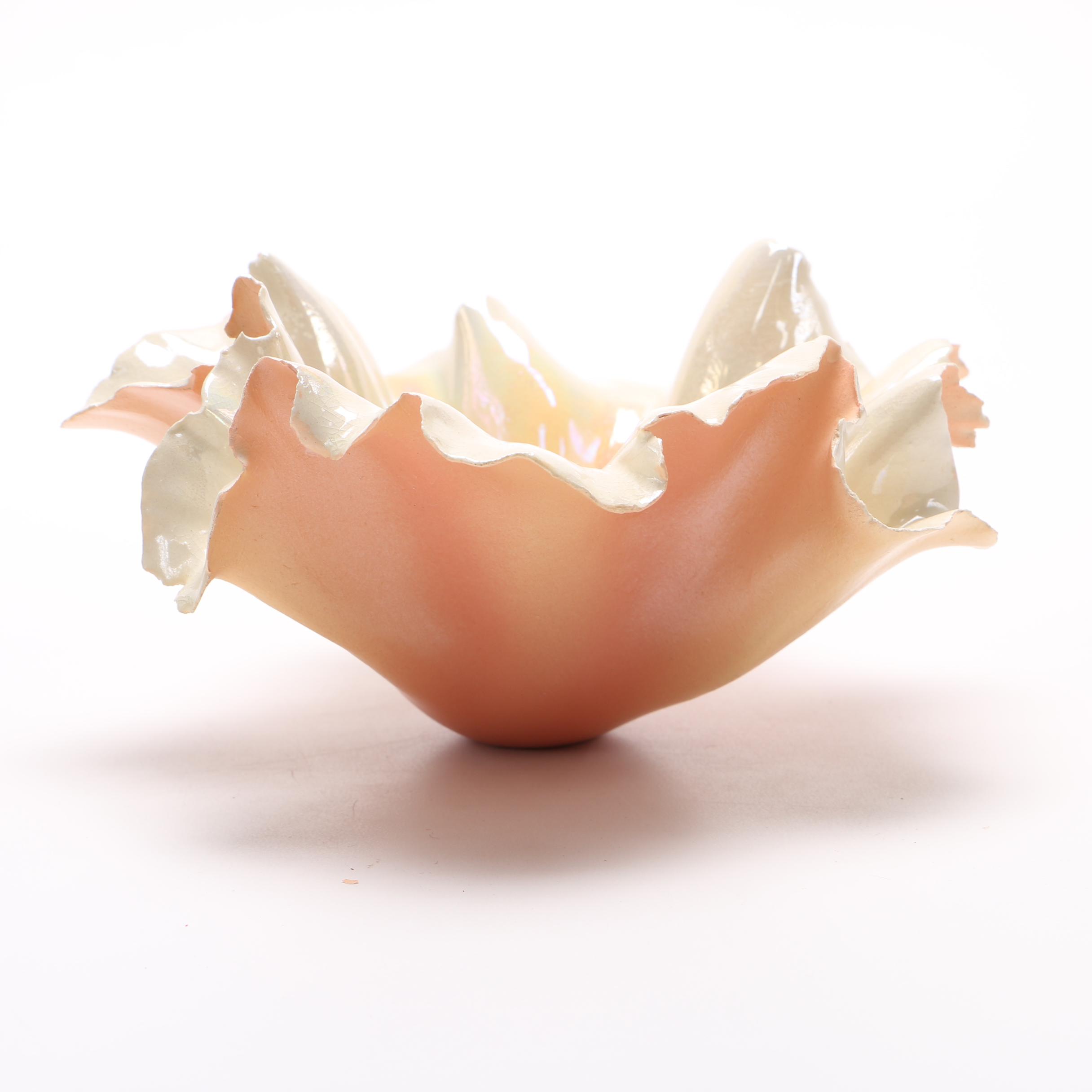 Handbuilt Pink Porcelain Handkerchief Bowls