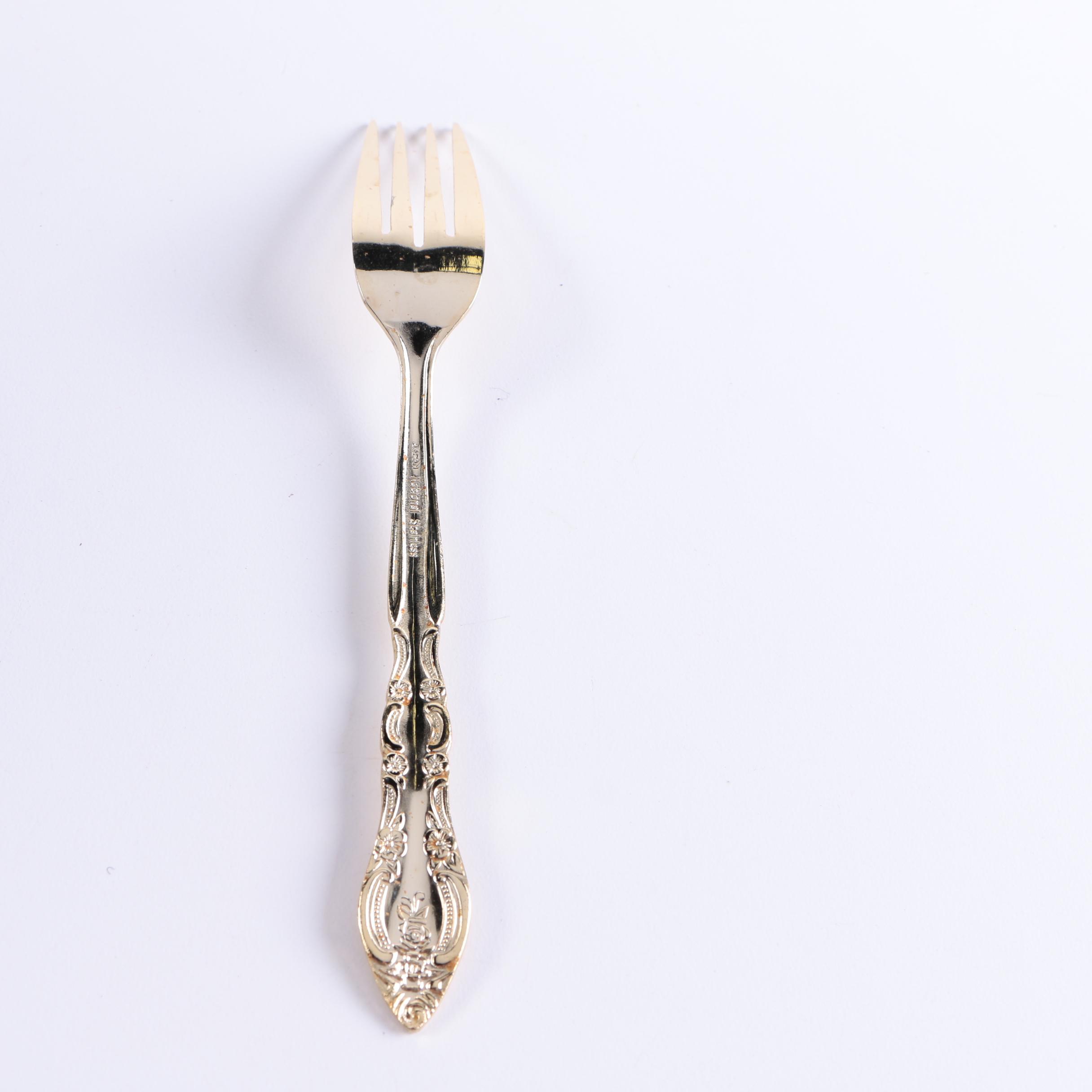 National Stainless Gold Toned Stainless Steel Flatware Set