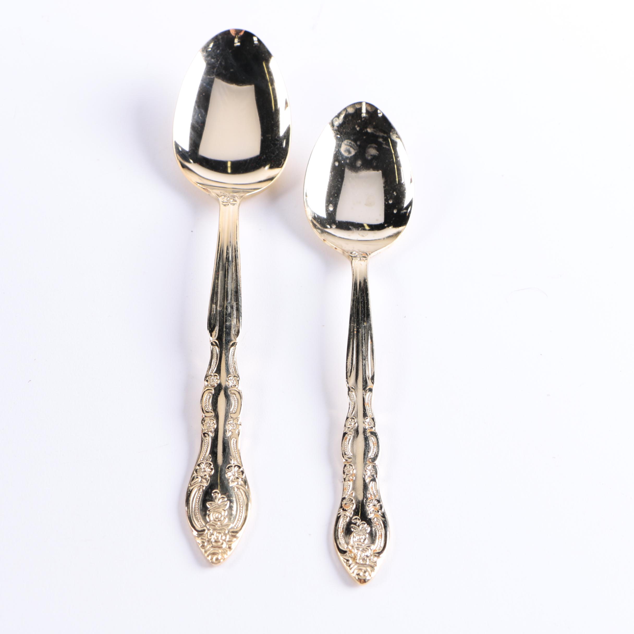 National Stainless Gold Toned Stainless Steel Flatware Set