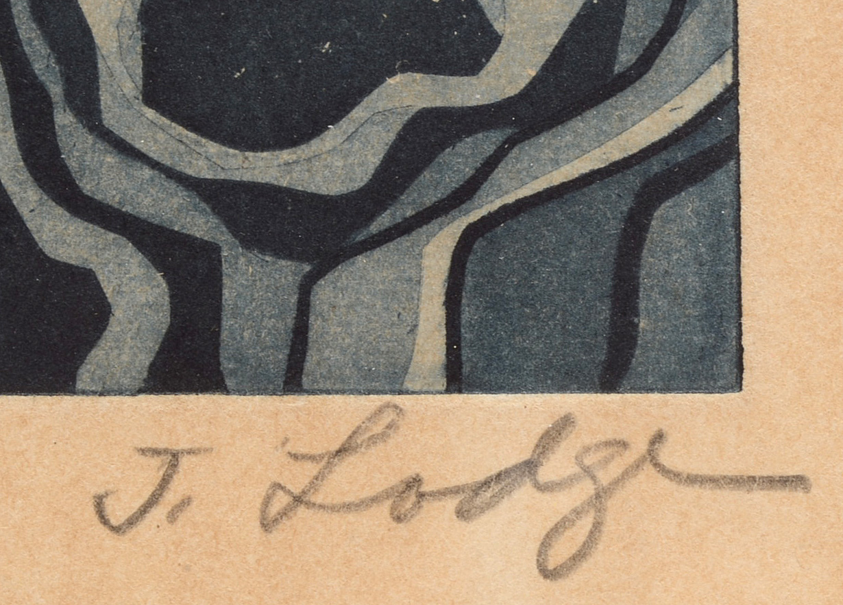 Jean Lodge 1973 Signed Limited Edition Artist's Proof Aquatint Etching "Inlet"