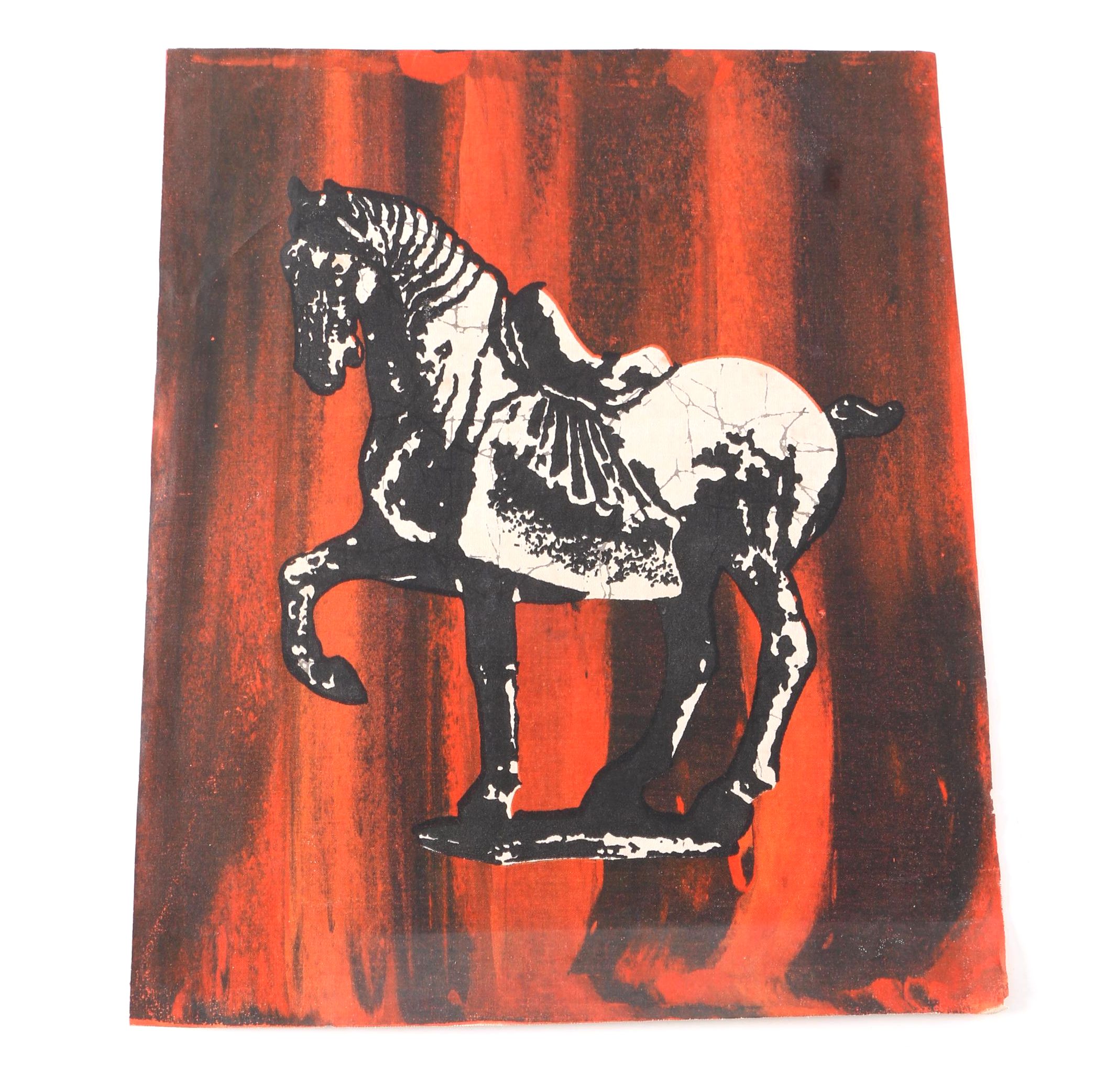 Serigraph Print of a Horse on Paper