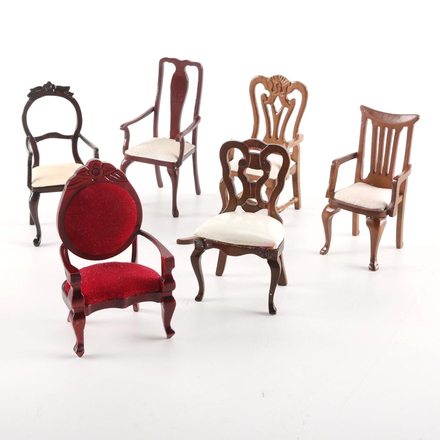 Vintage Dollhouse Chairs Featuring Classics