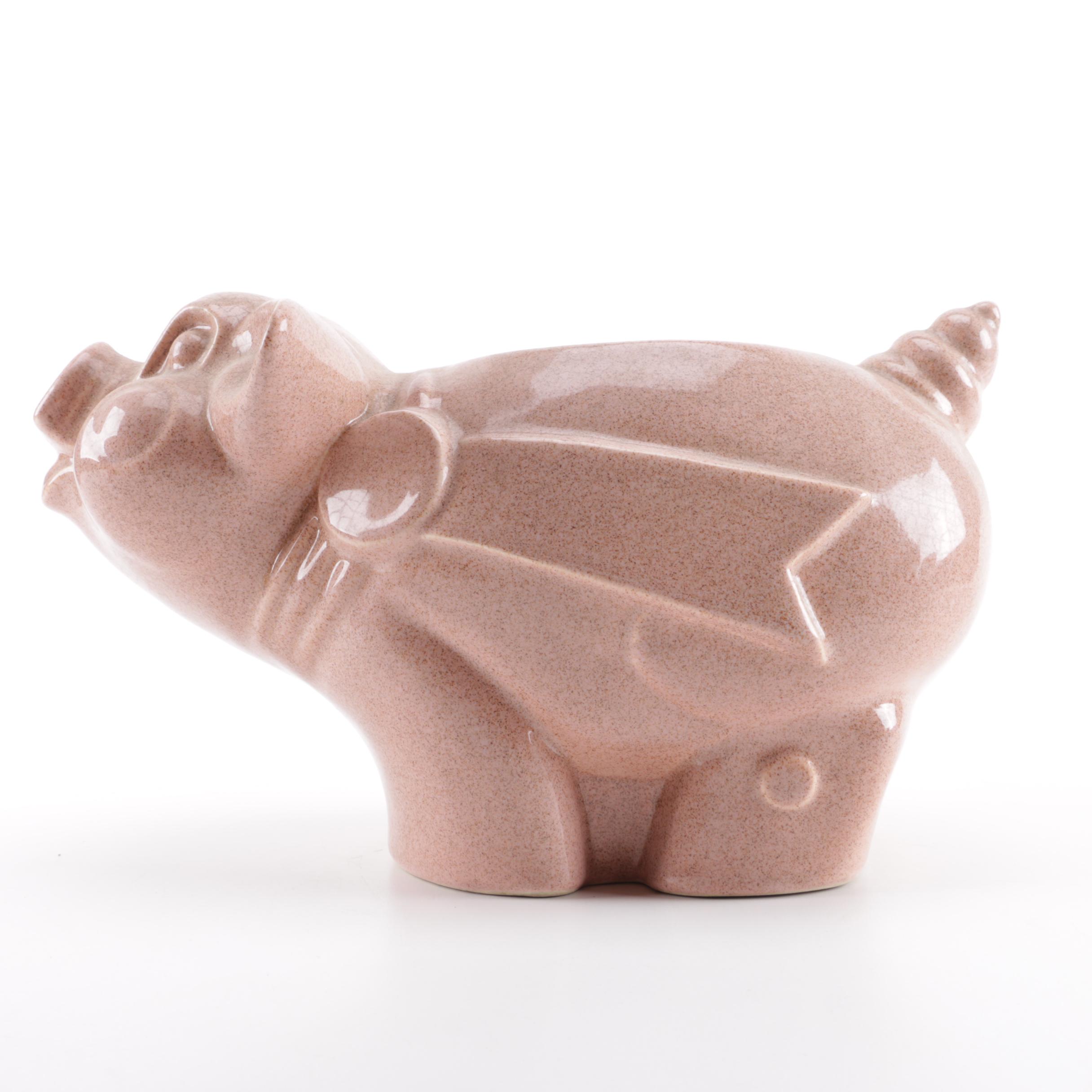 Vintage Pink Pig Cookie Jar