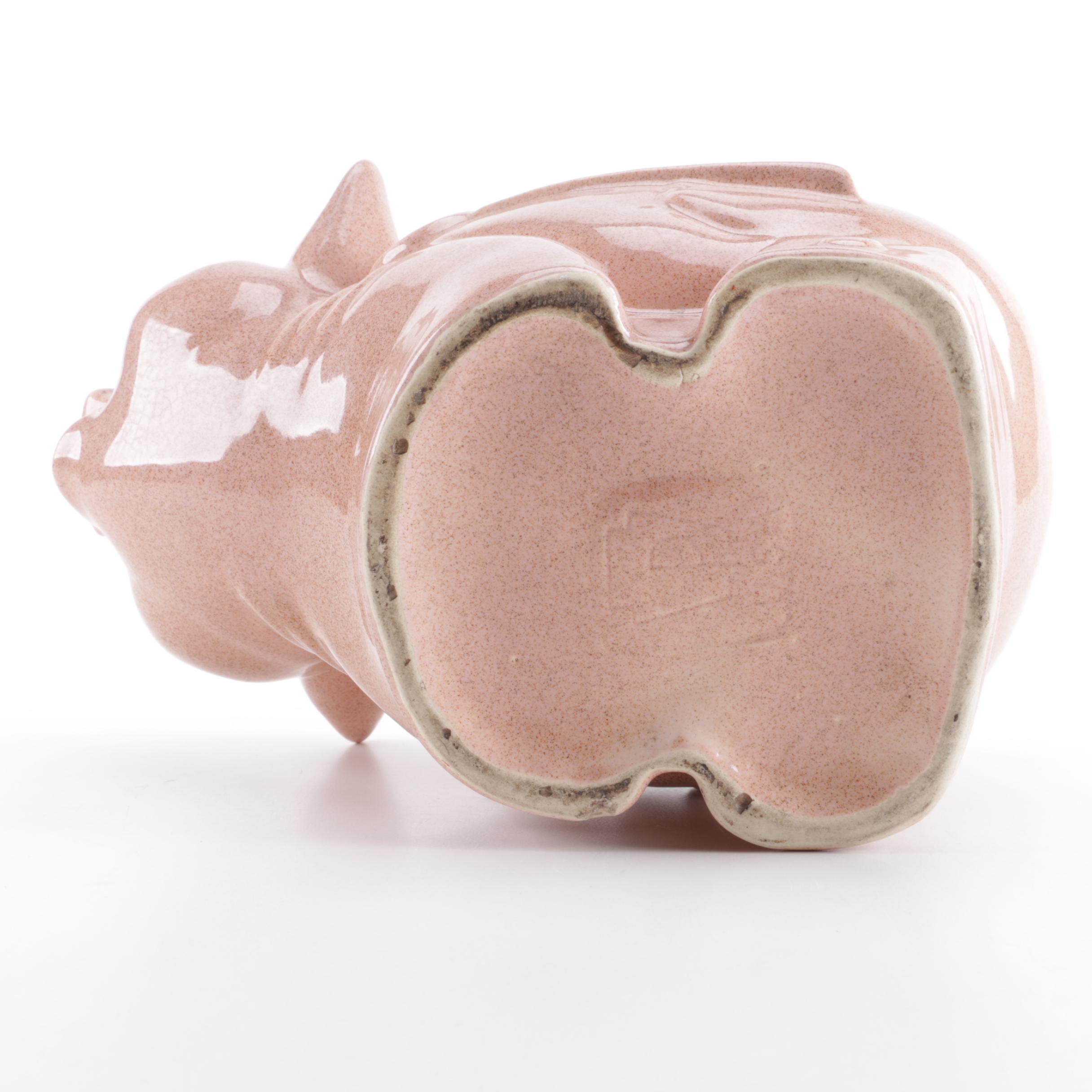 Vintage Pink Pig Cookie Jar