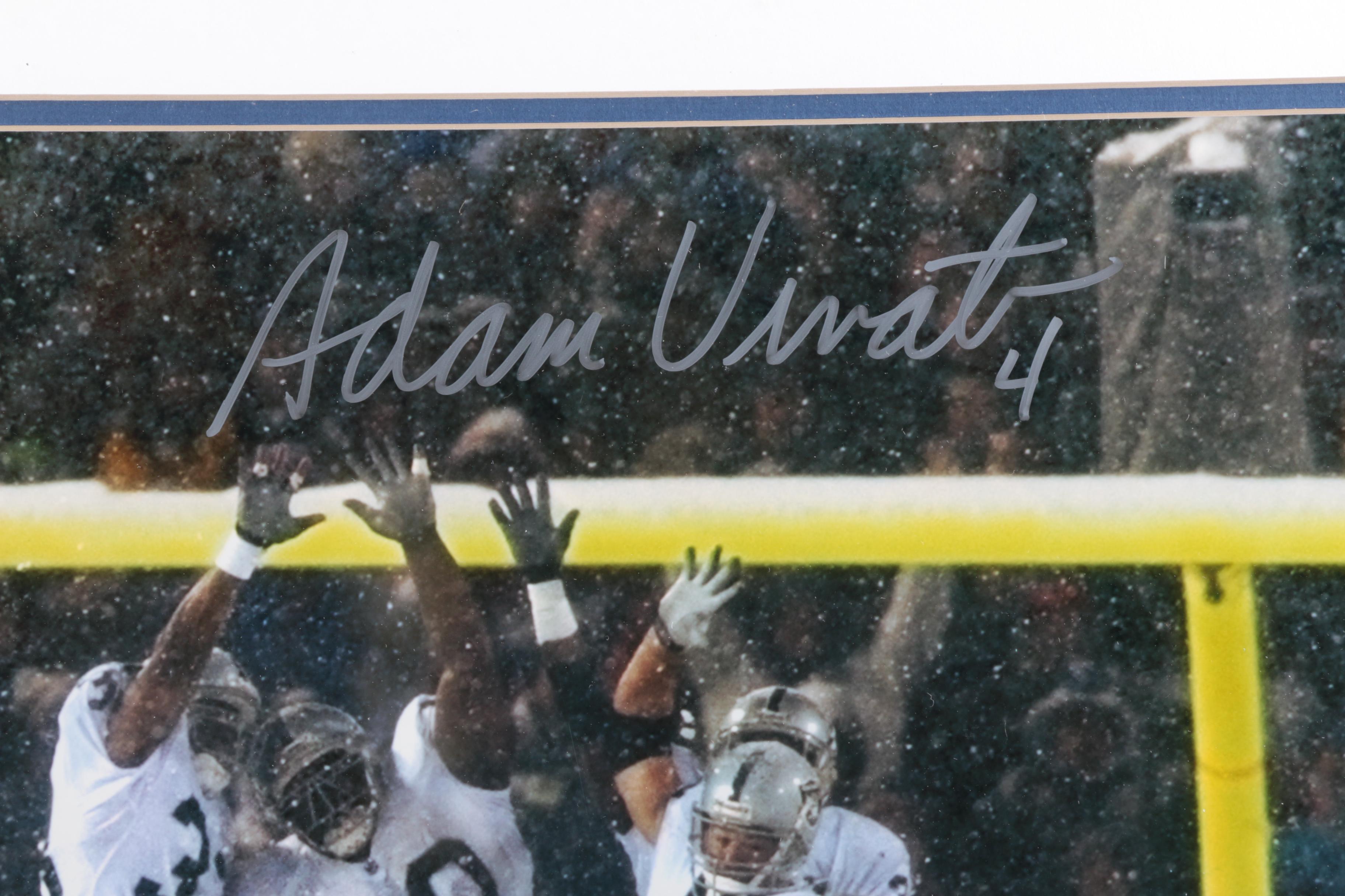 New England Patriots "Snow Kick" Photograph Autographed By Adam Vinatieri