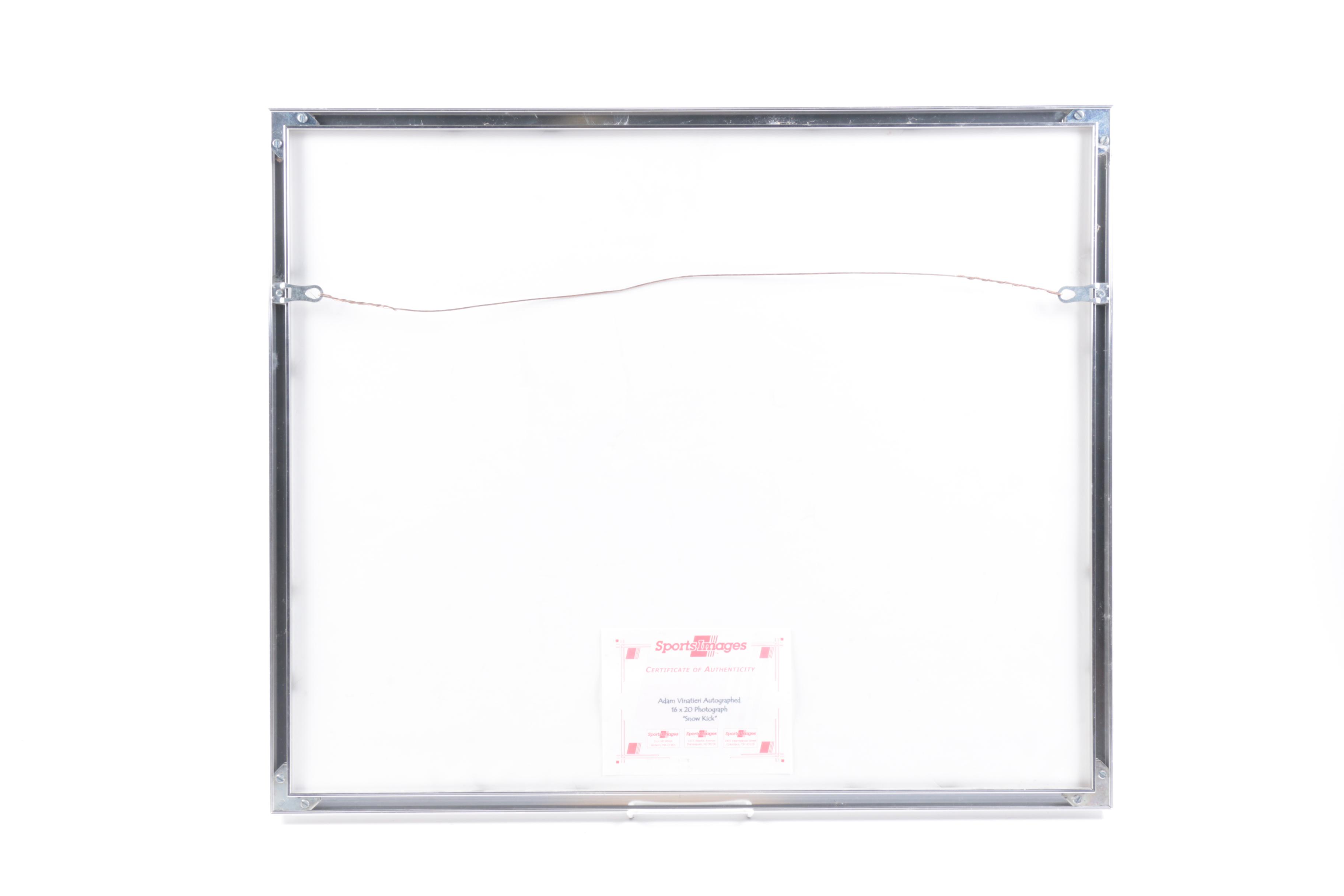 New England Patriots "Snow Kick" Photograph Autographed By Adam Vinatieri