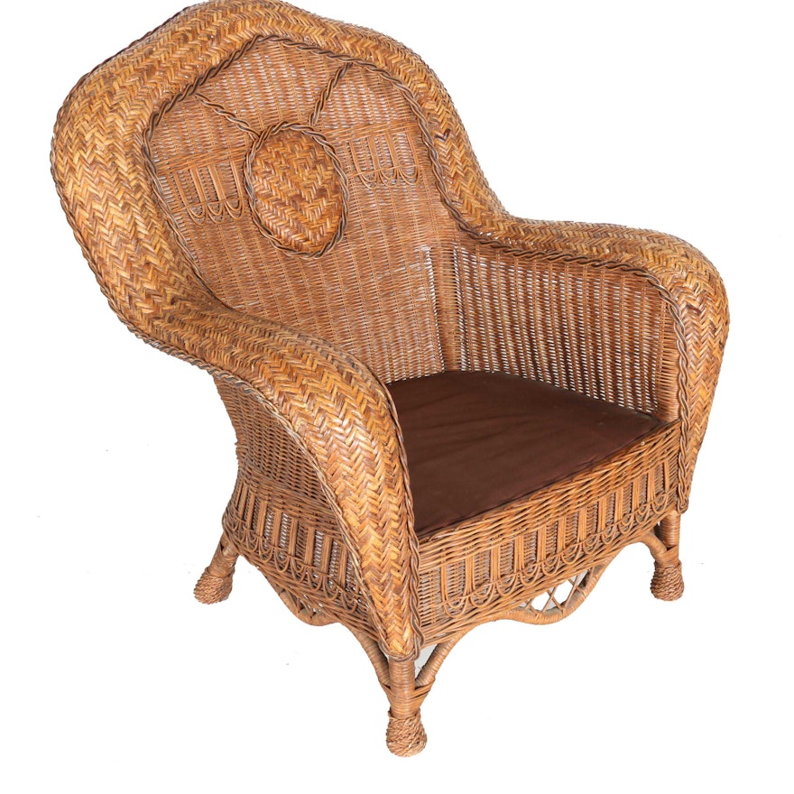 Rattan Armchair With Cushions