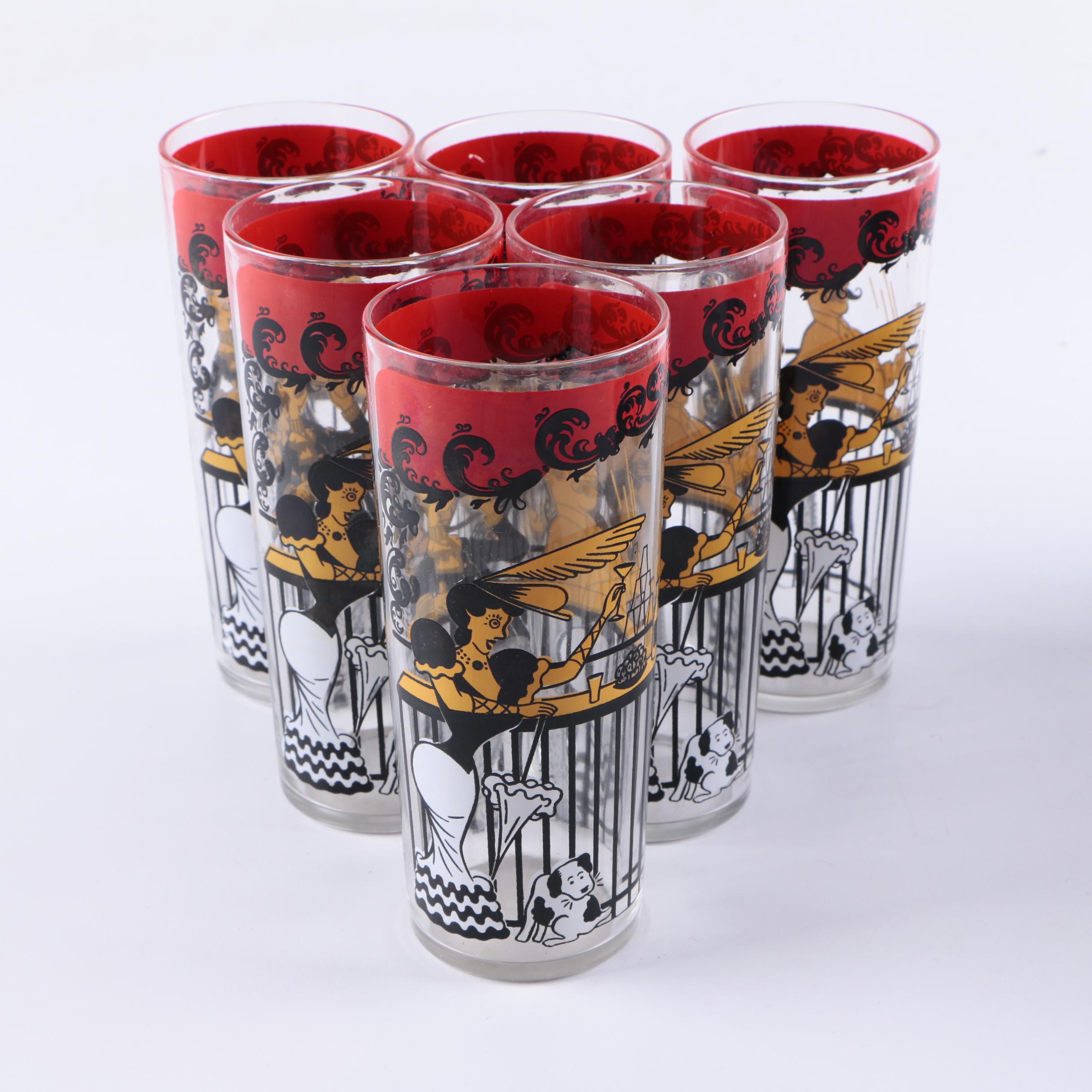 Vintage Mid-Century Glass Barware