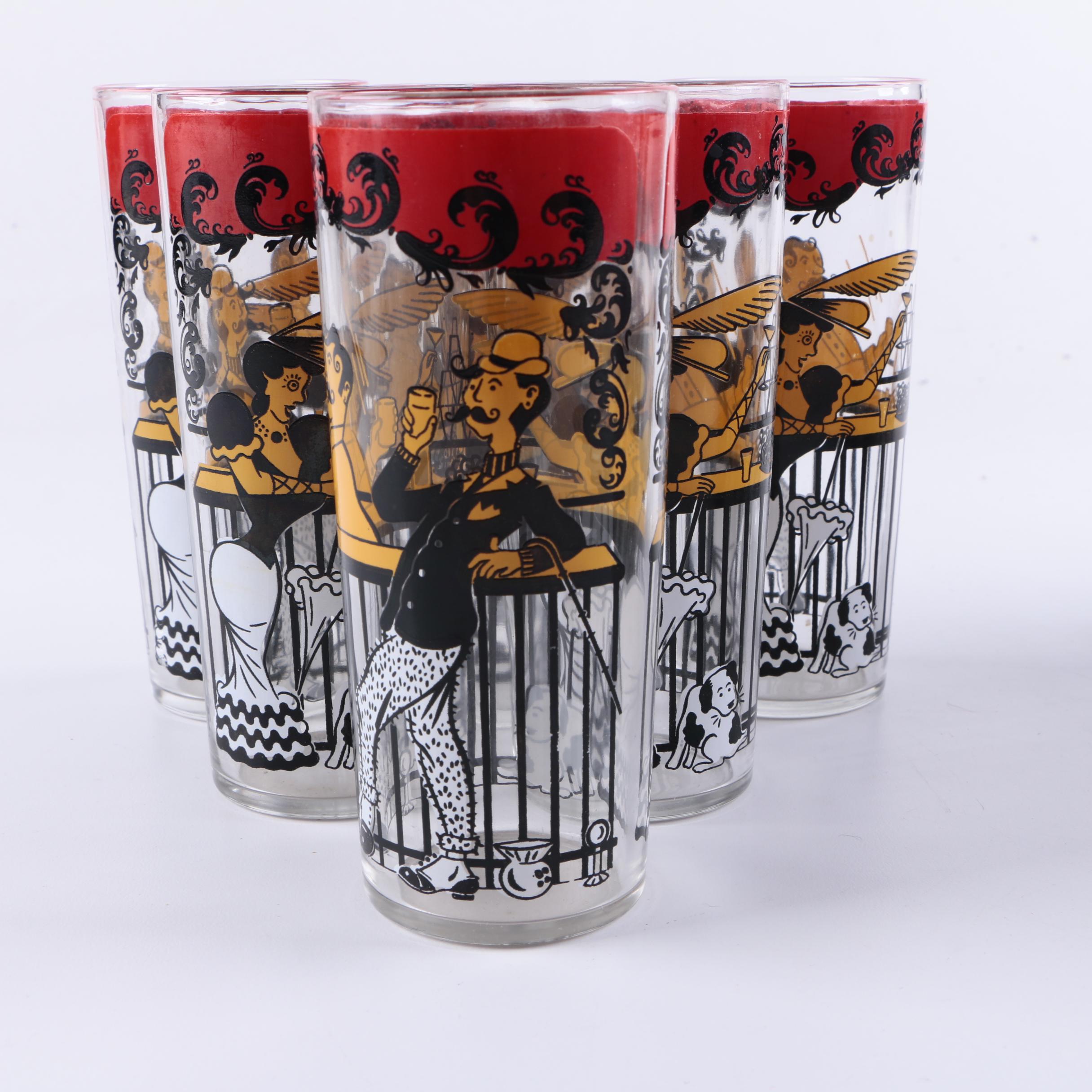 Vintage Mid-Century Glass Barware