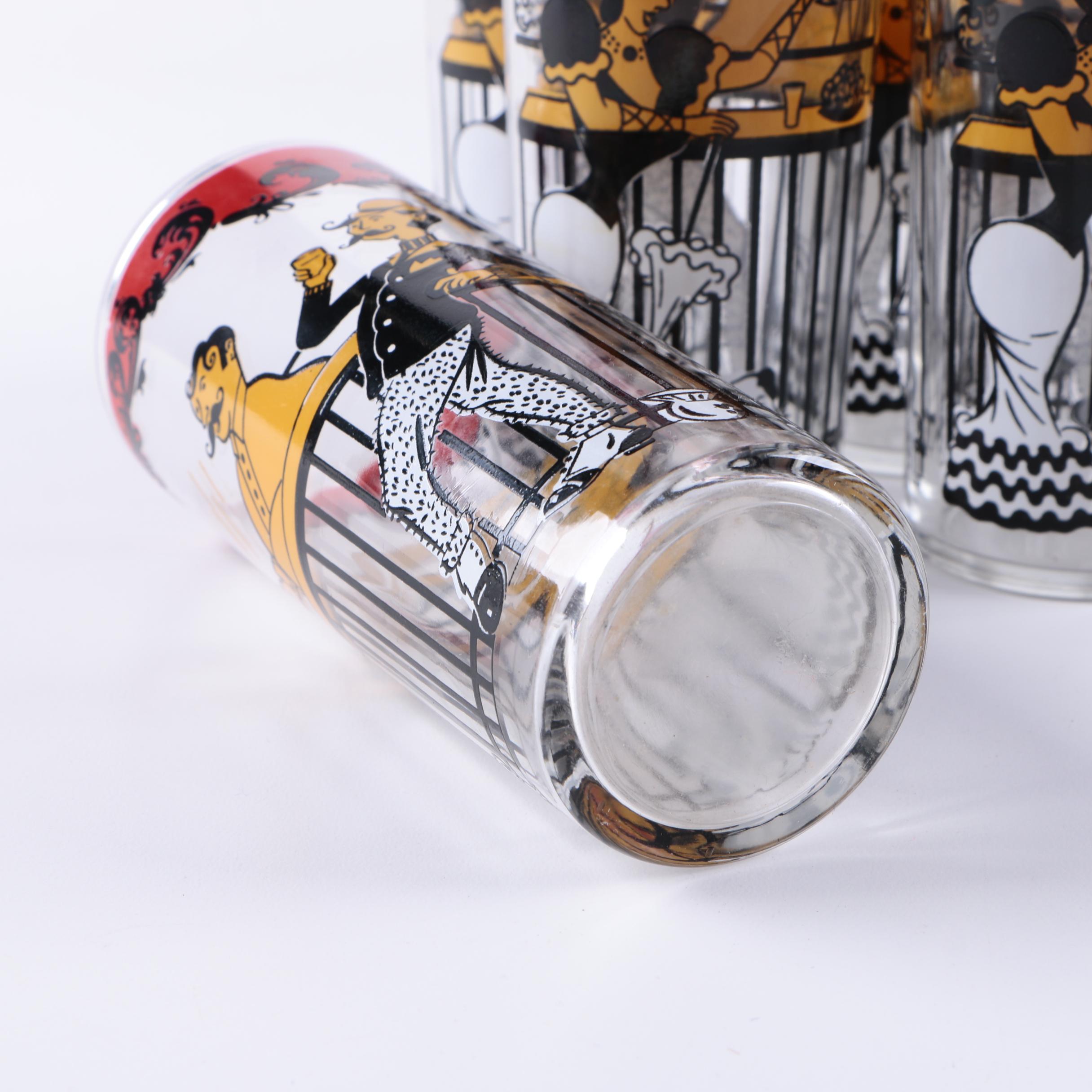 Vintage Mid-Century Glass Barware