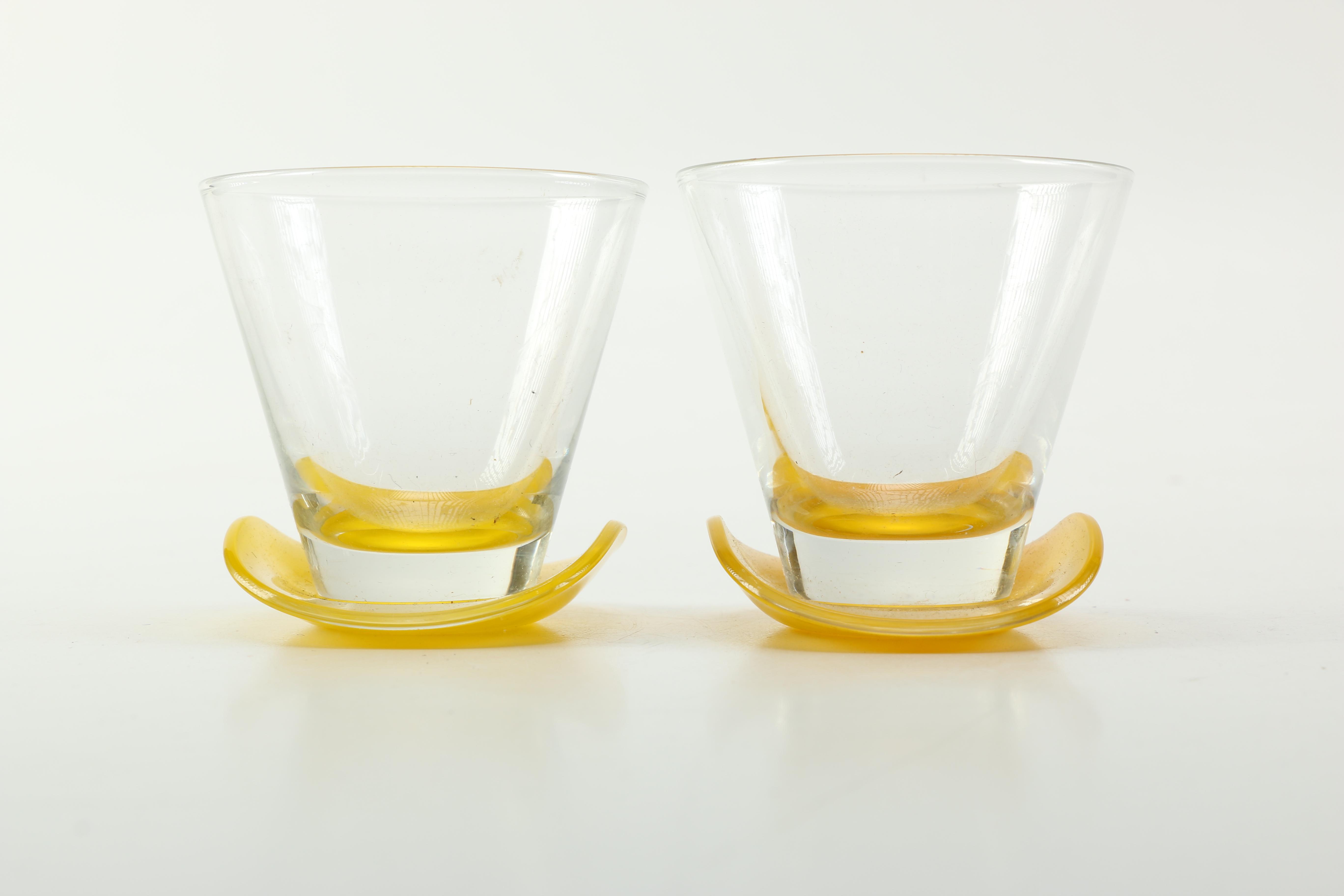 Vintage Top Hat Themed Colorful Barware