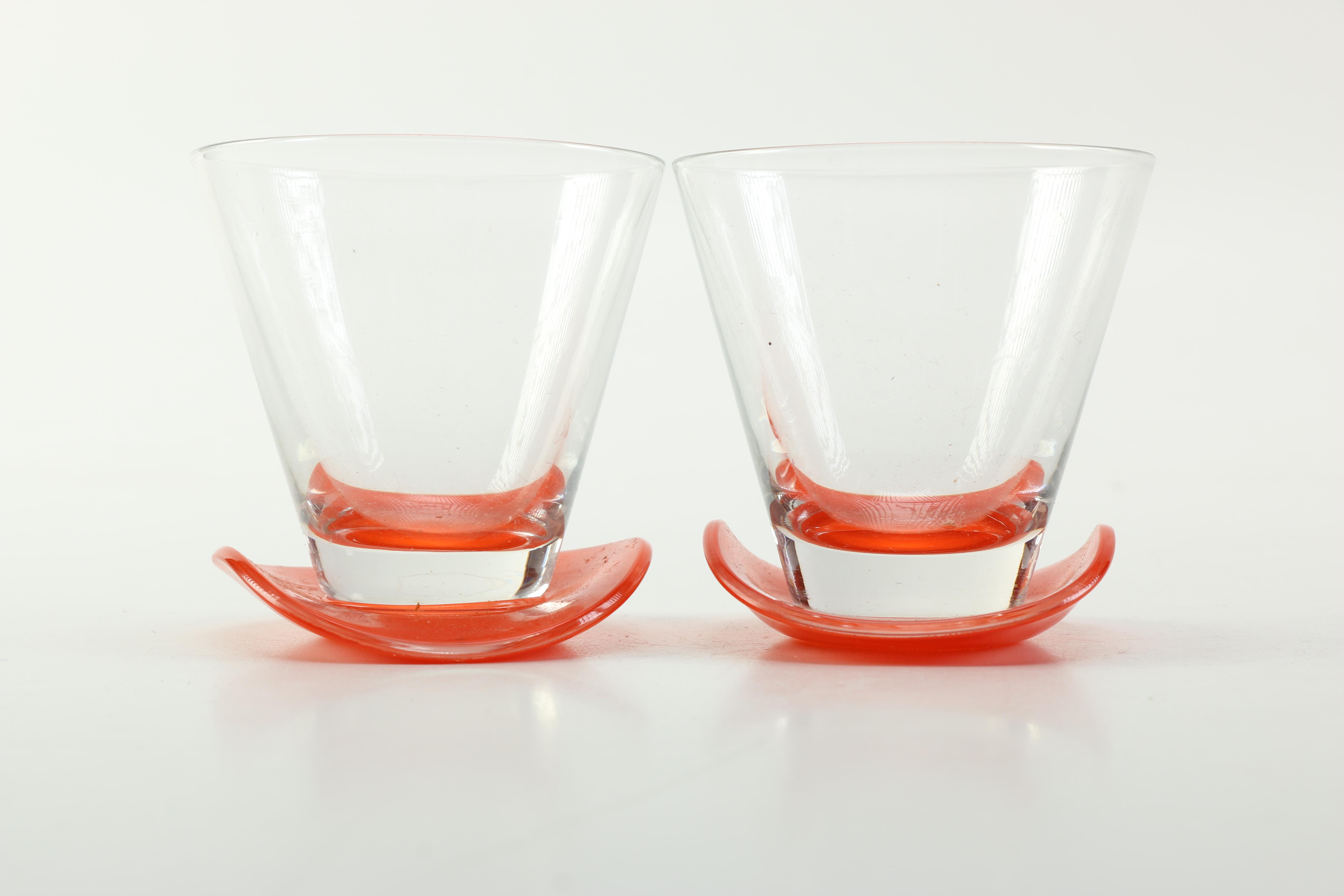 Vintage Top Hat Themed Colorful Barware