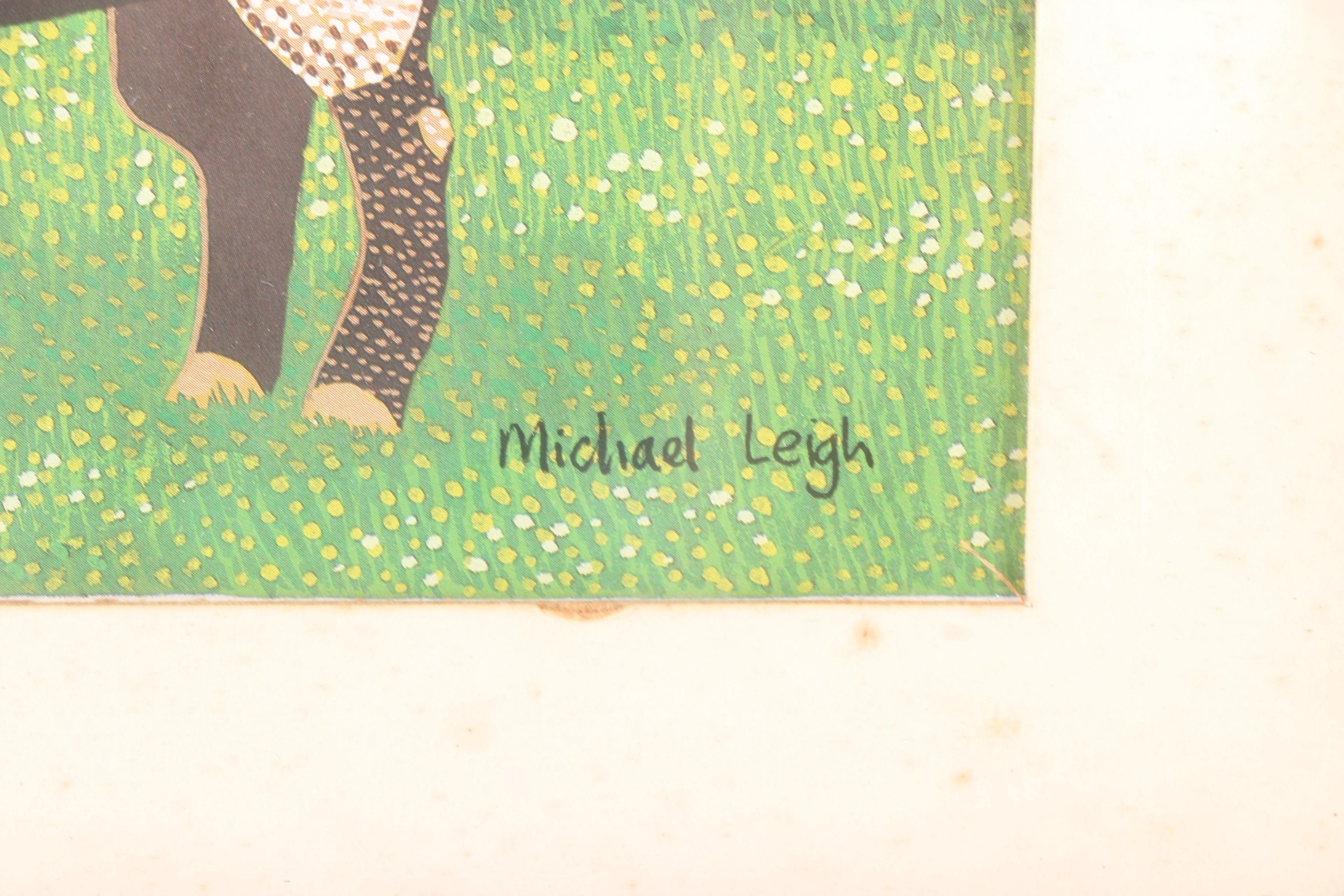 Framed Offset Lithograph of a Sheep