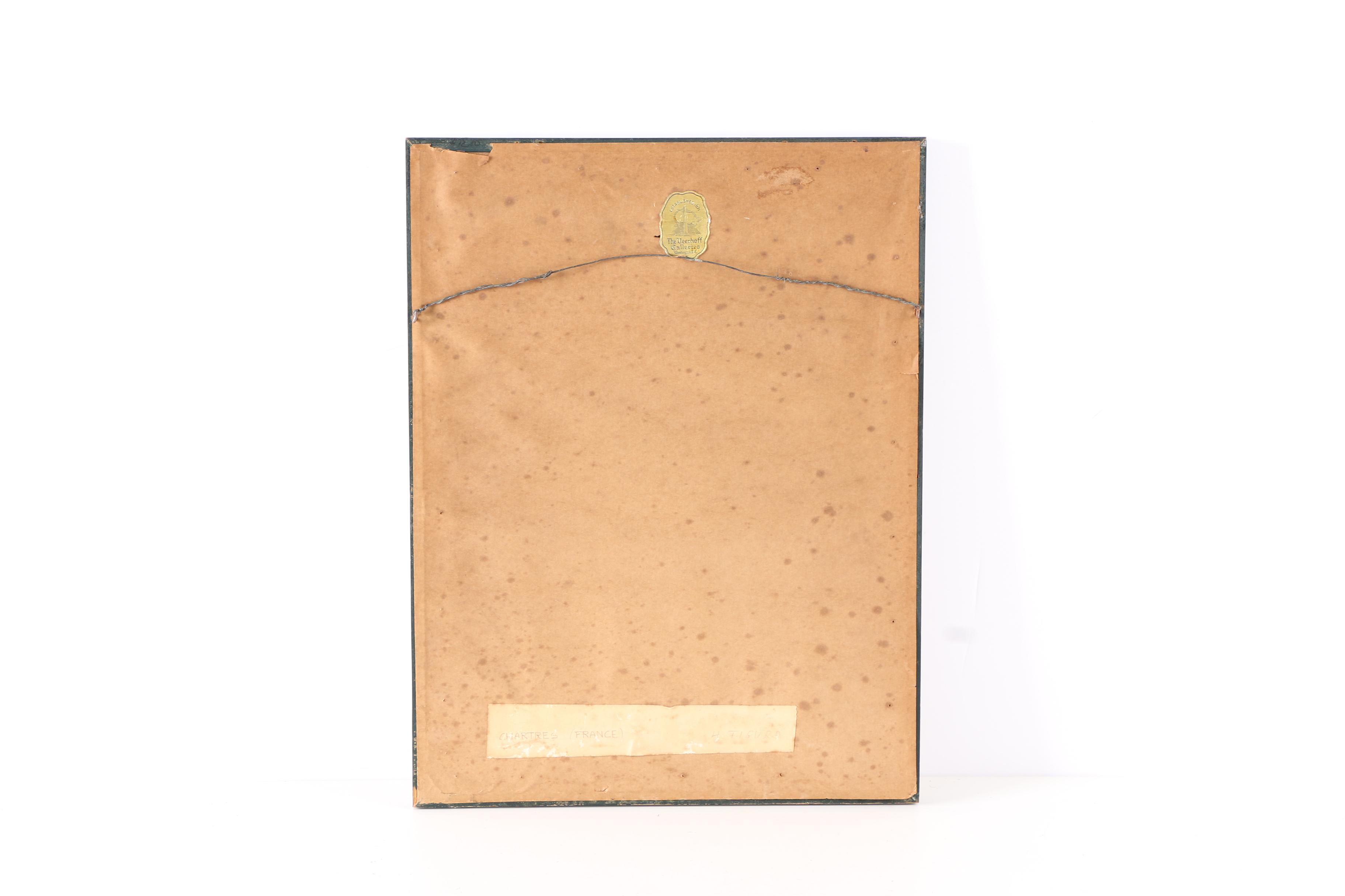 Pair Of Signed Prints Of European Architecture on Silk