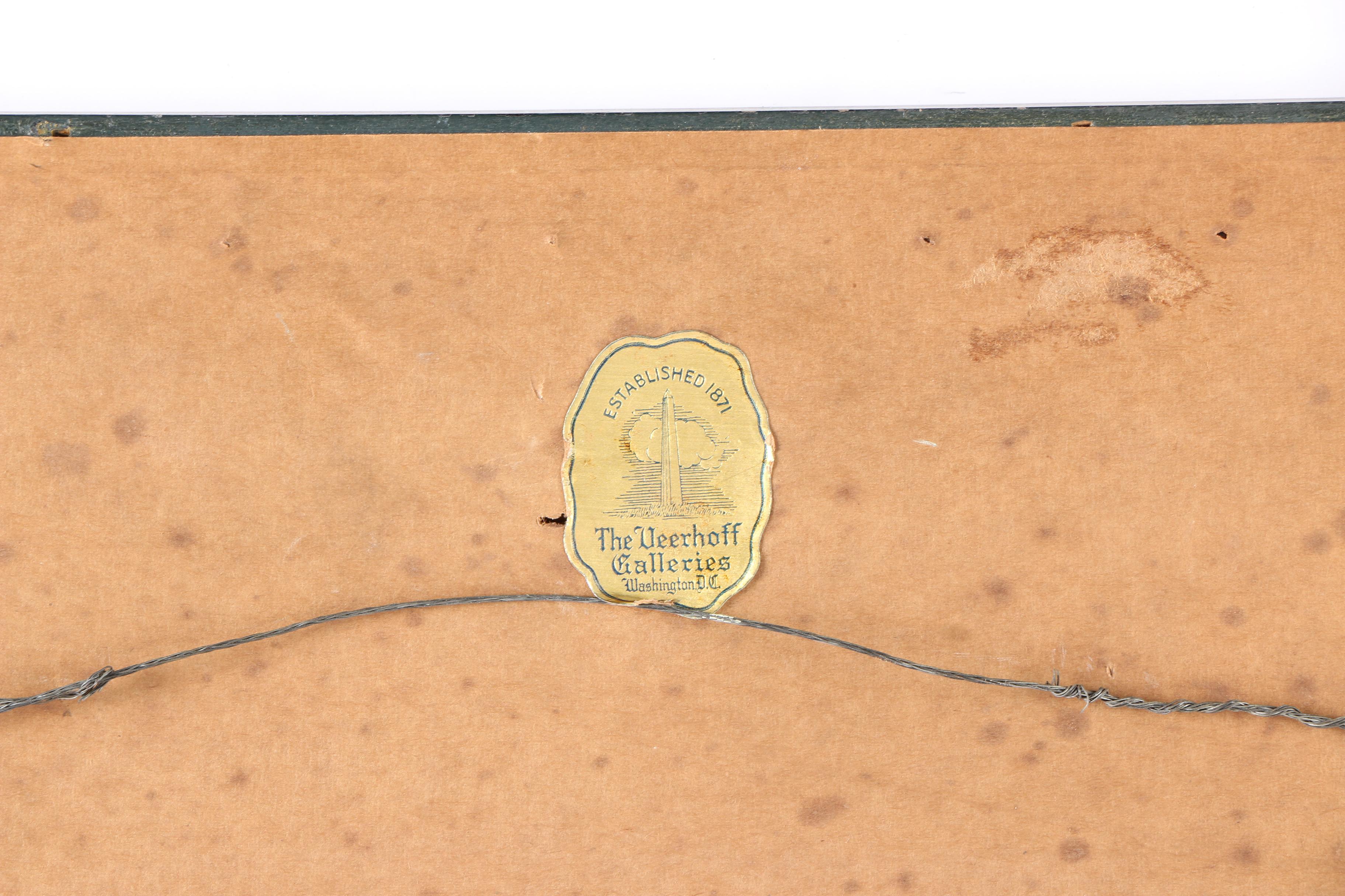 Pair Of Signed Prints Of European Architecture on Silk