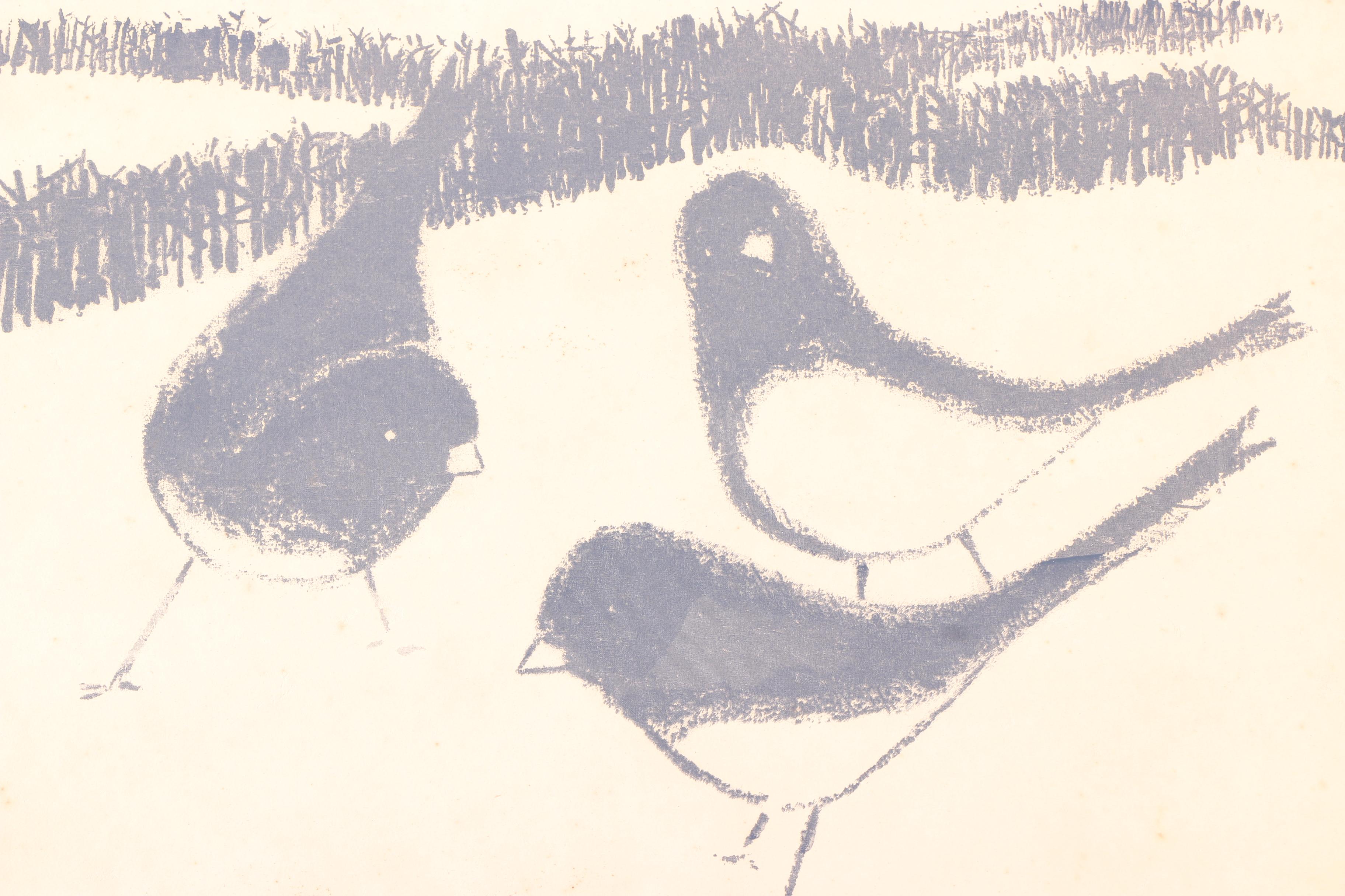 Anna Tefft Siok Lithograph on Paper of Birds