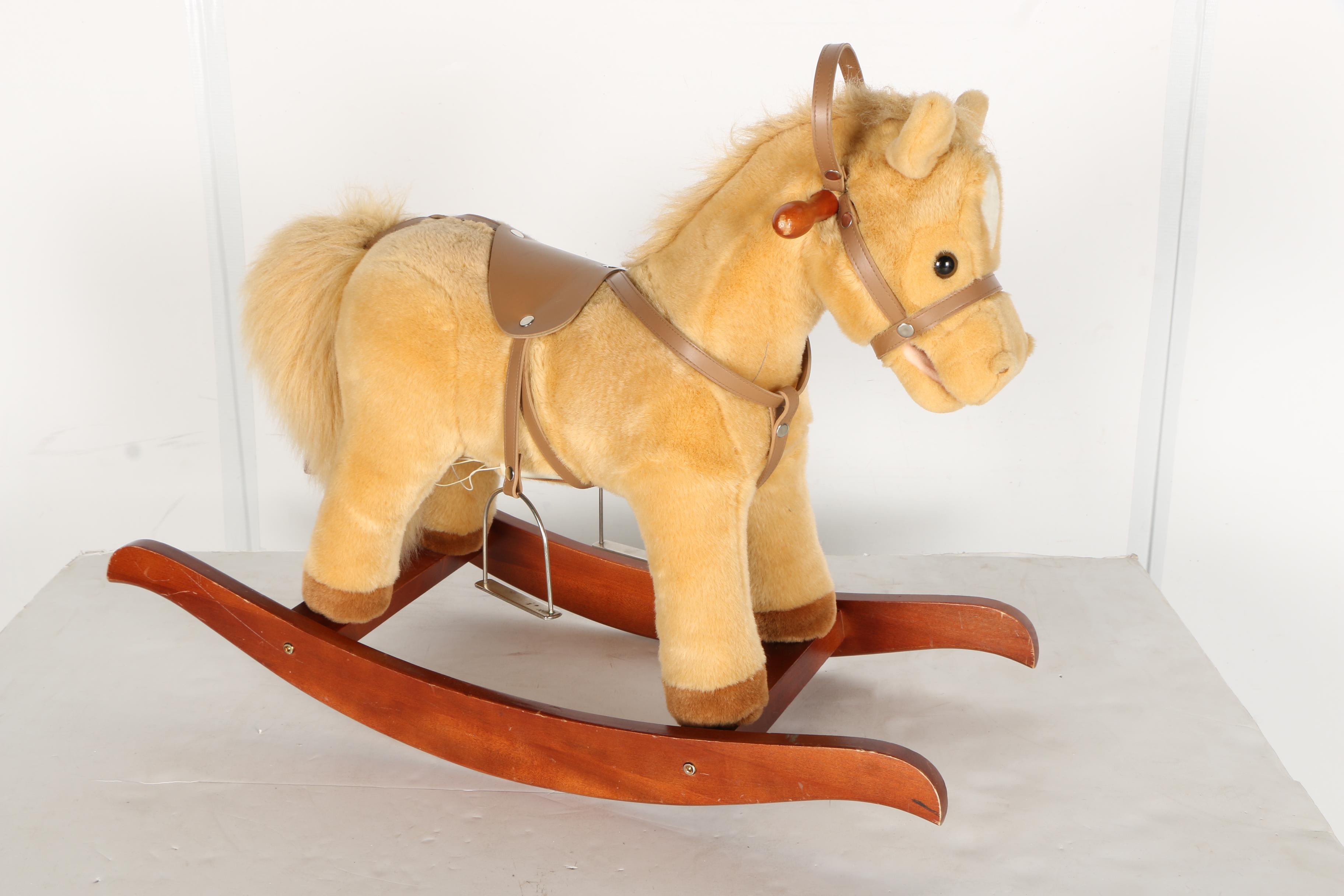 Chrisha Playful Plush Rocking Horse