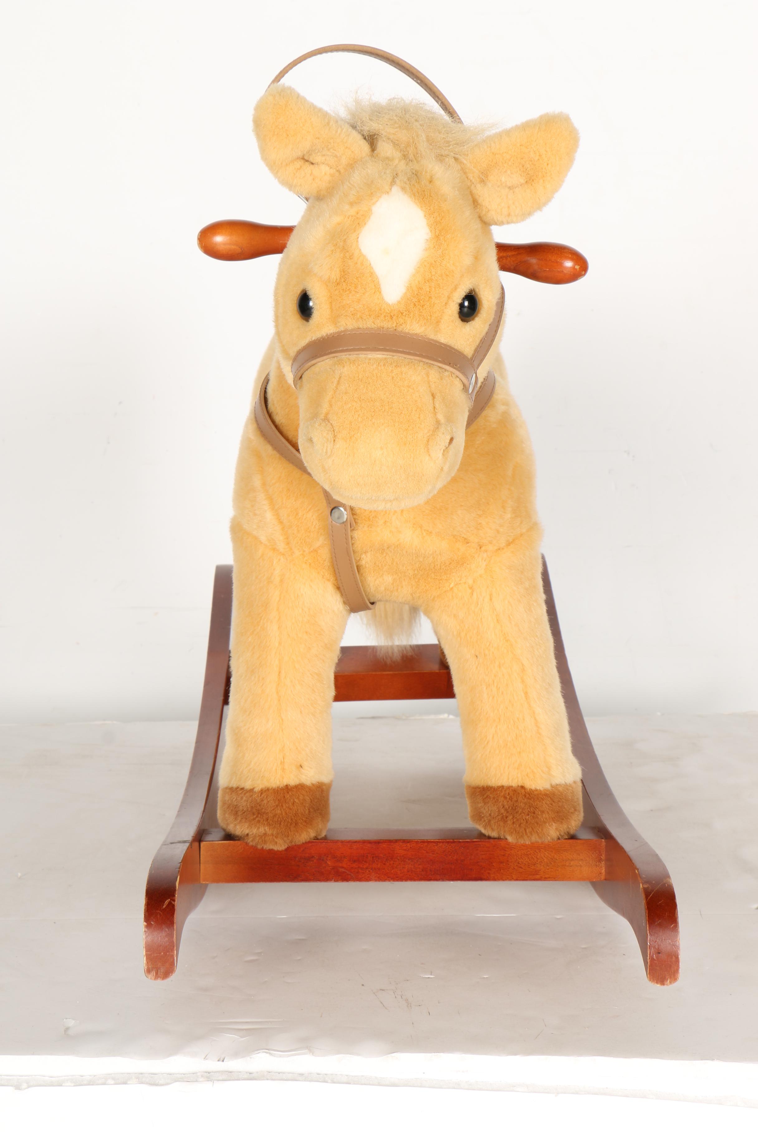 Chrisha Playful Plush Rocking Horse