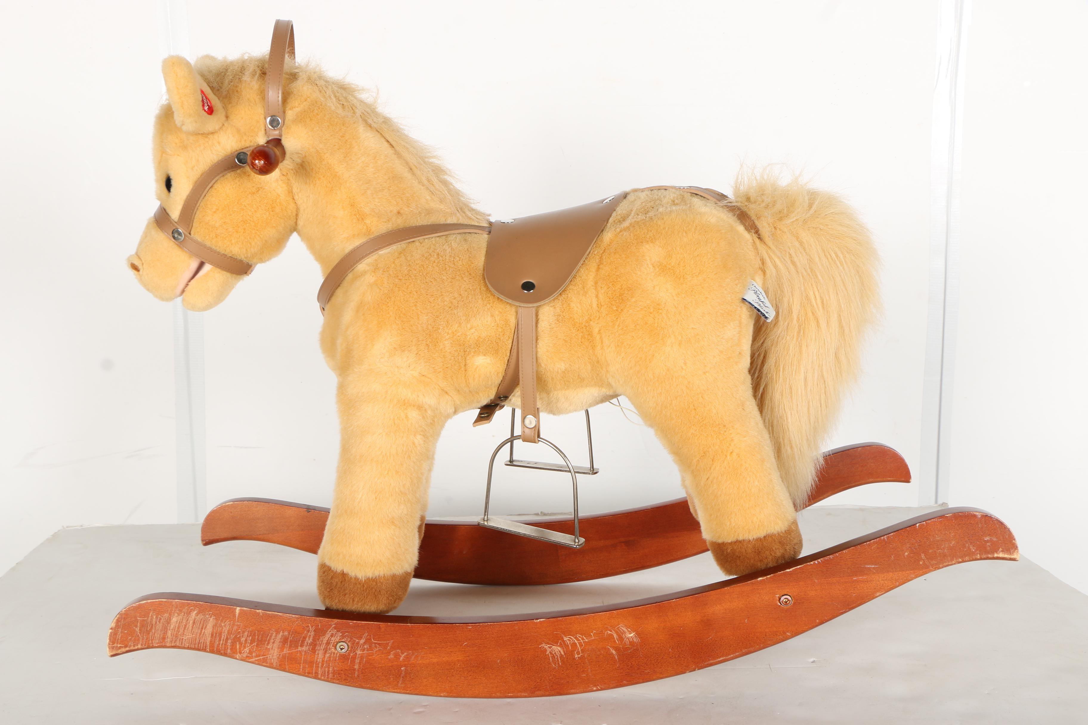 Chrisha Playful Plush Rocking Horse
