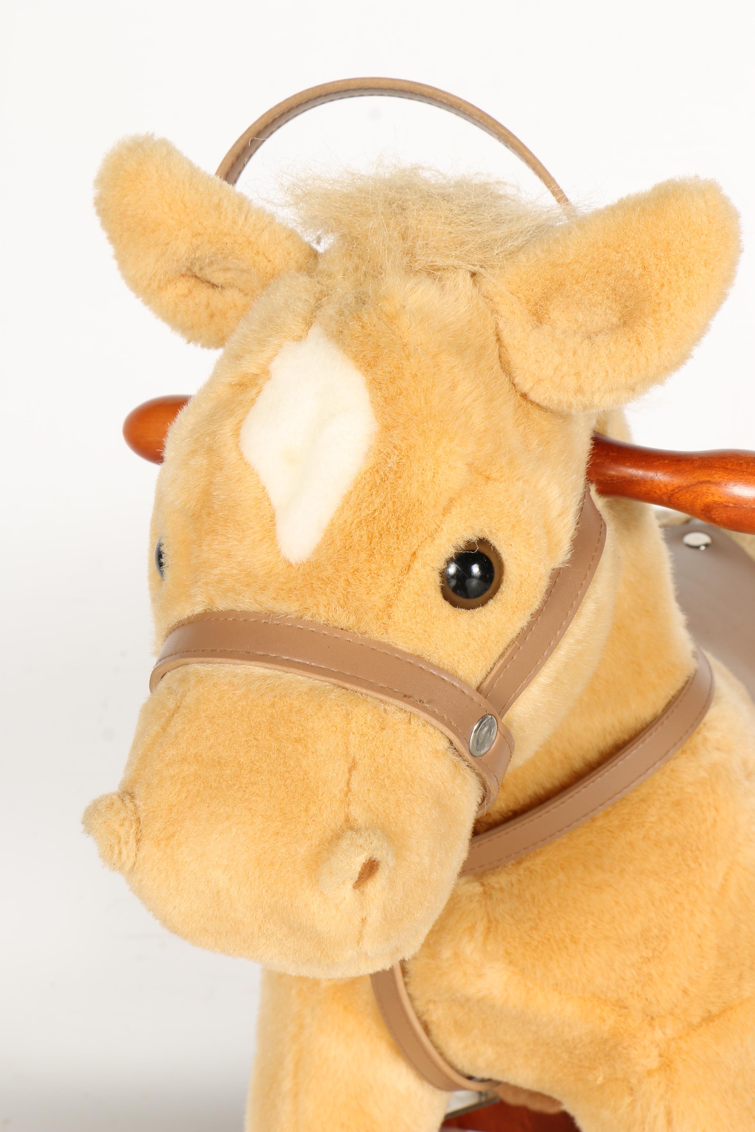 Chrisha Playful Plush Rocking Horse