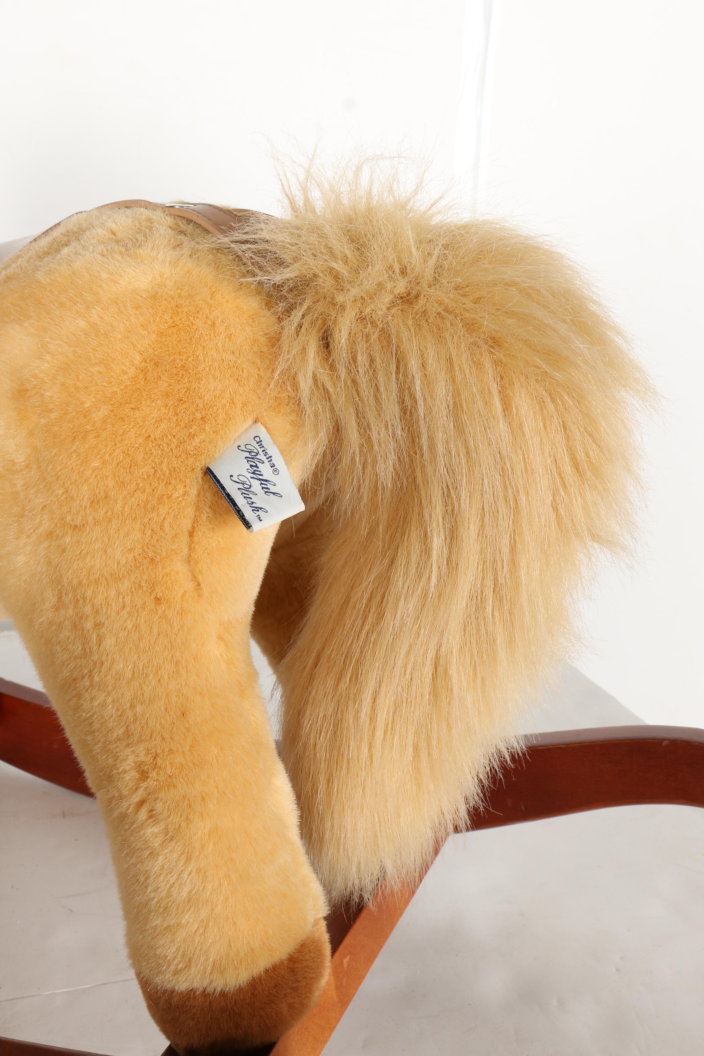 Chrisha Playful Plush Rocking Horse