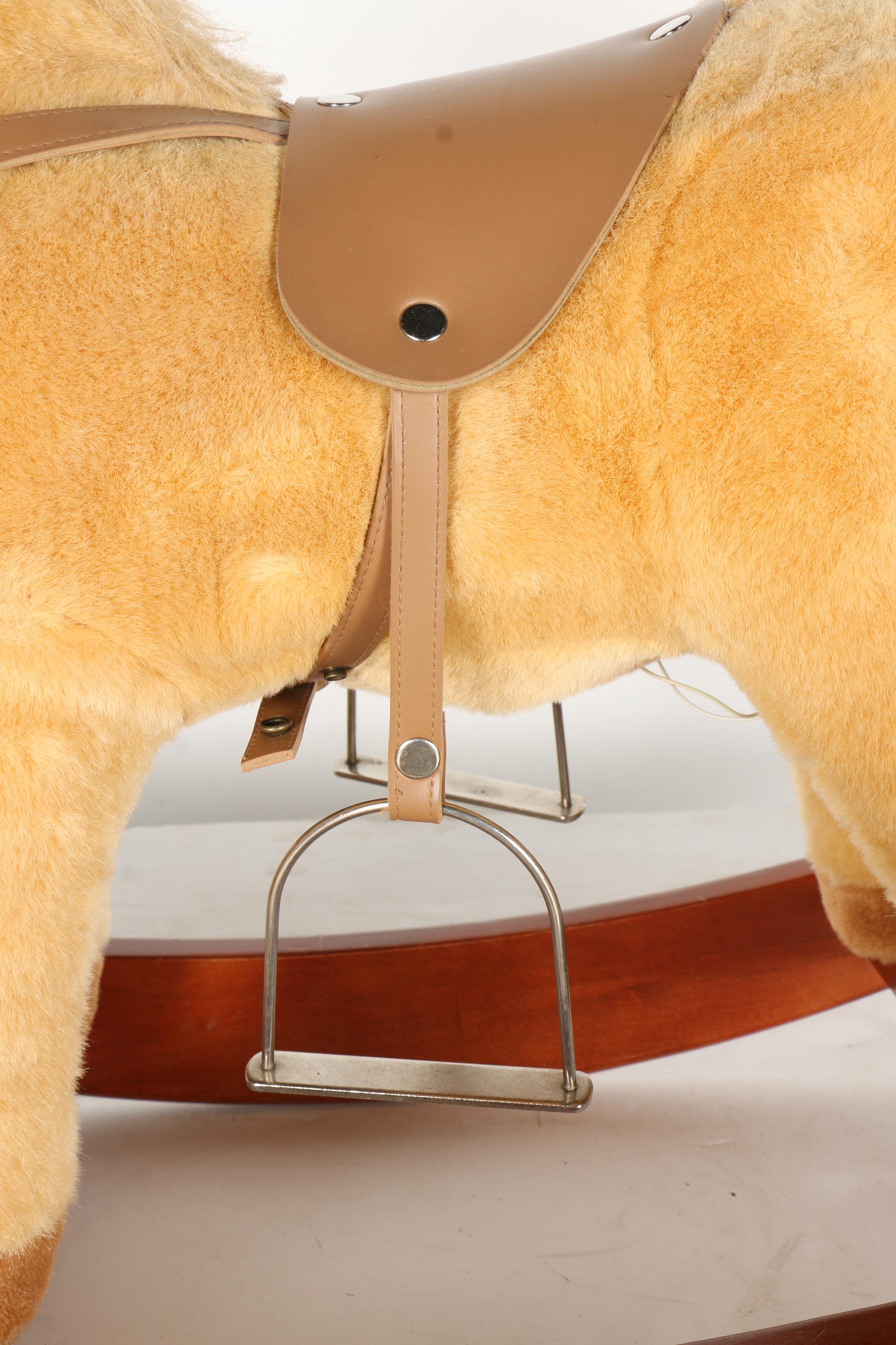 Chrisha Playful Plush Rocking Horse