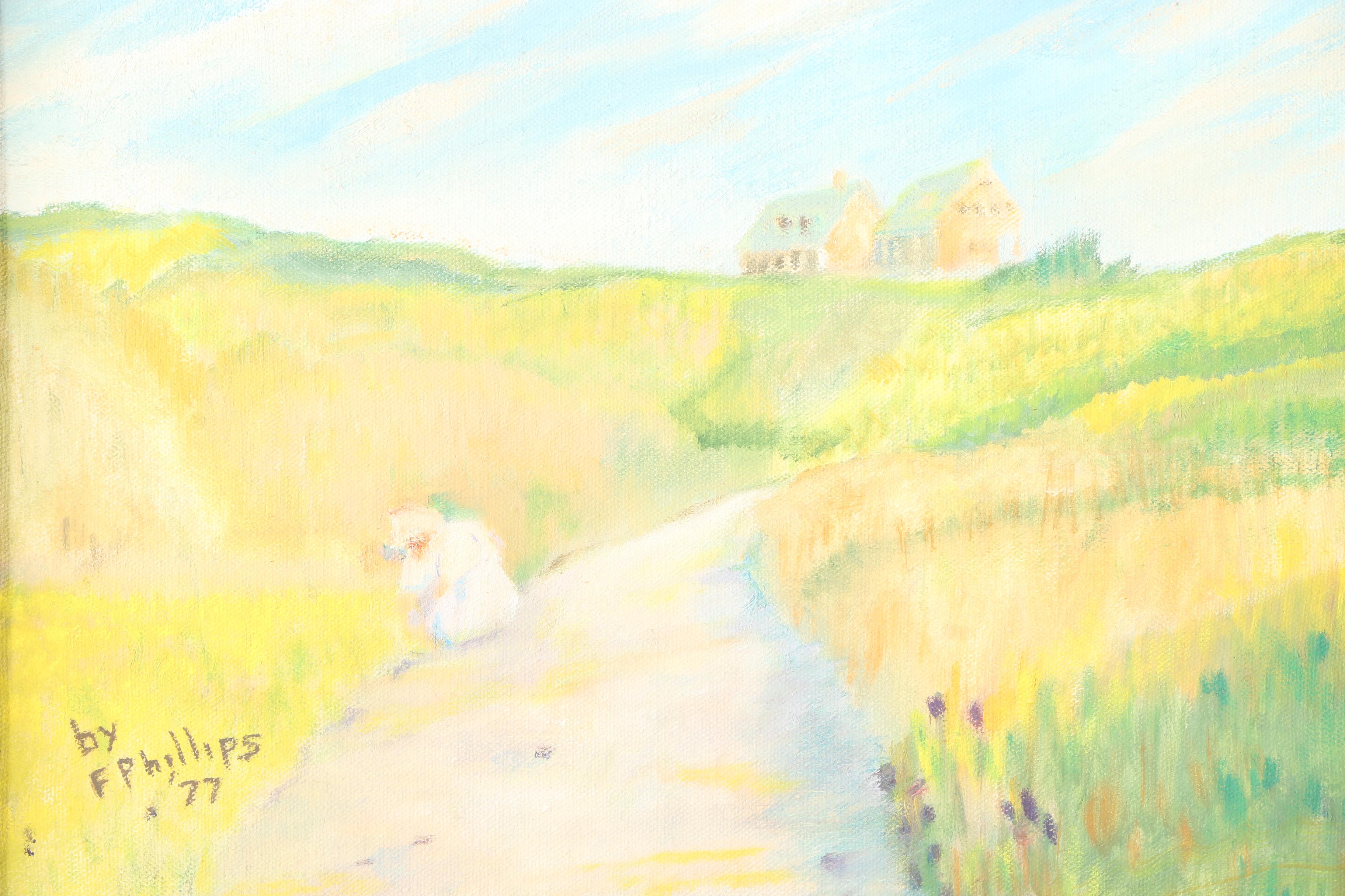 F. Phillips 1977 Oil Painting on Canvas "The Chase House"