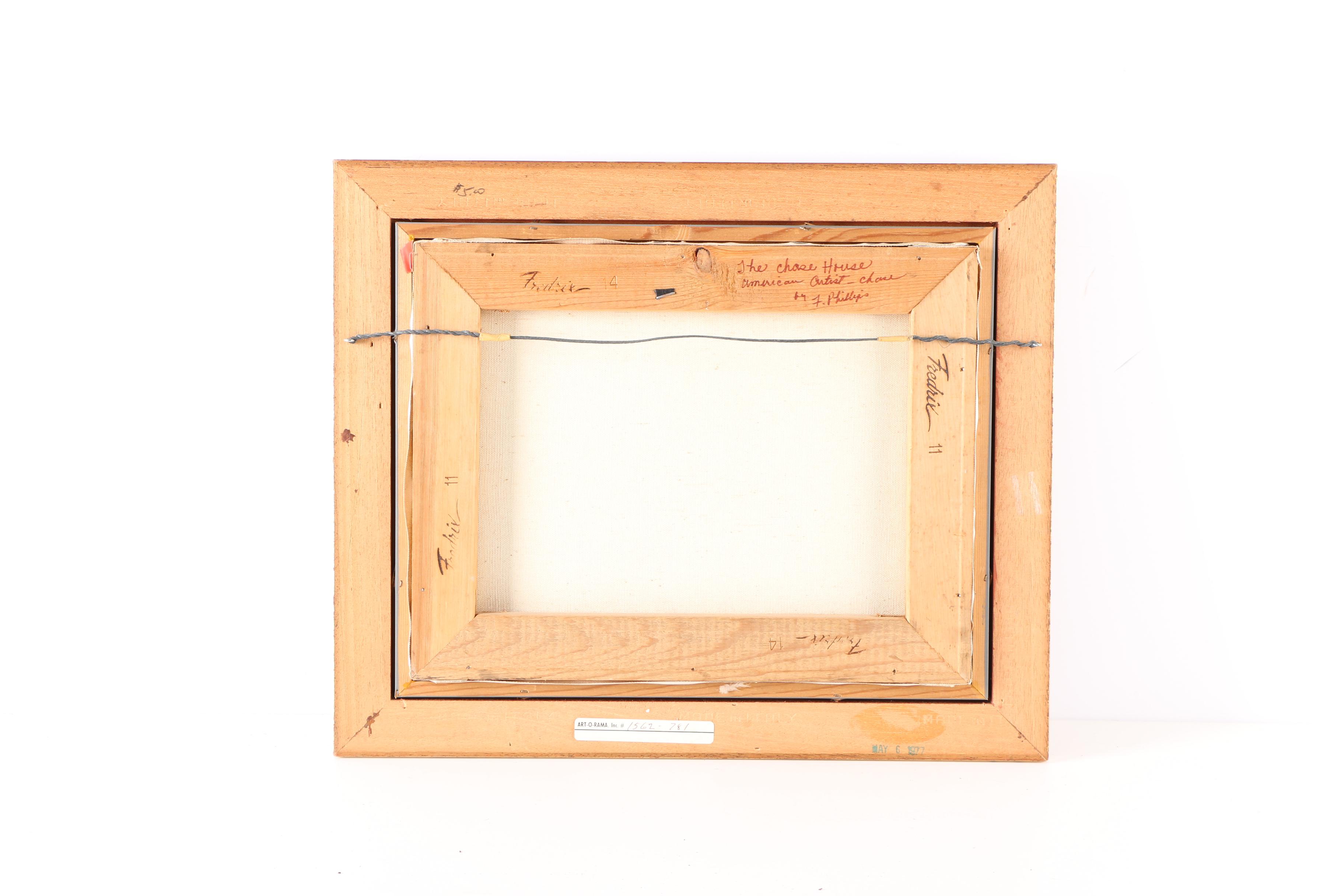 F. Phillips 1977 Oil Painting on Canvas "The Chase House"