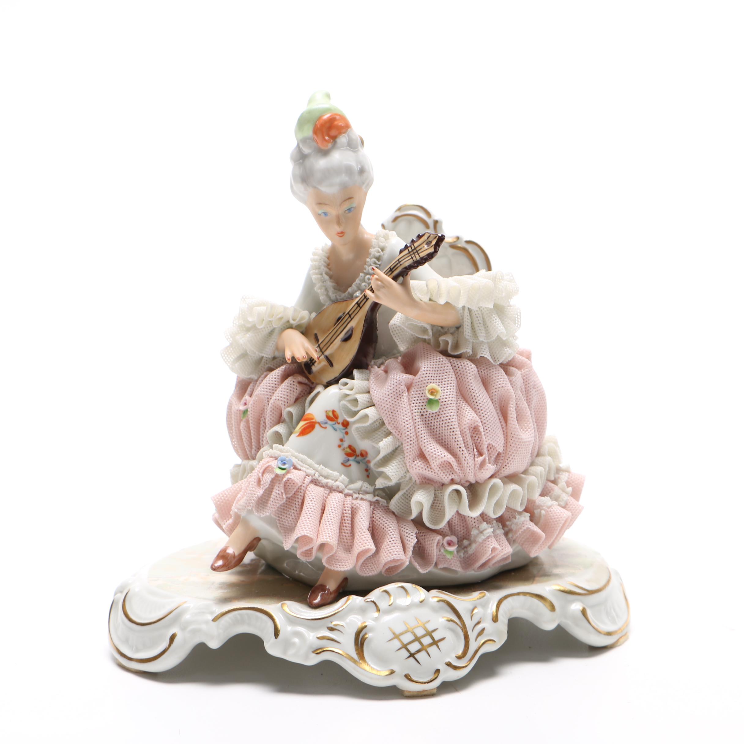 Sandizell, Hoffner & Co. German Lace Porcelain Figurine