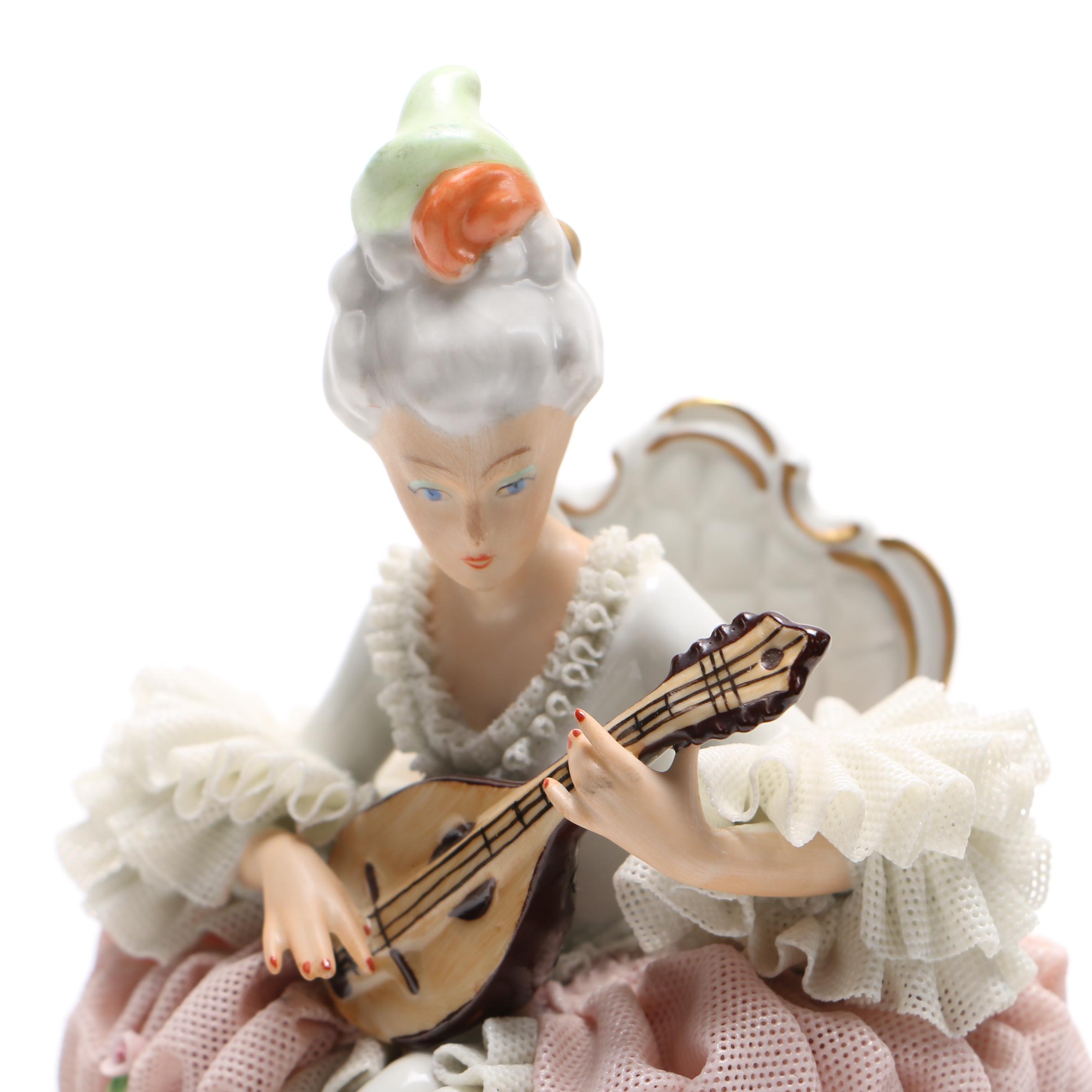 Sandizell, Hoffner & Co. German Lace Porcelain Figurine