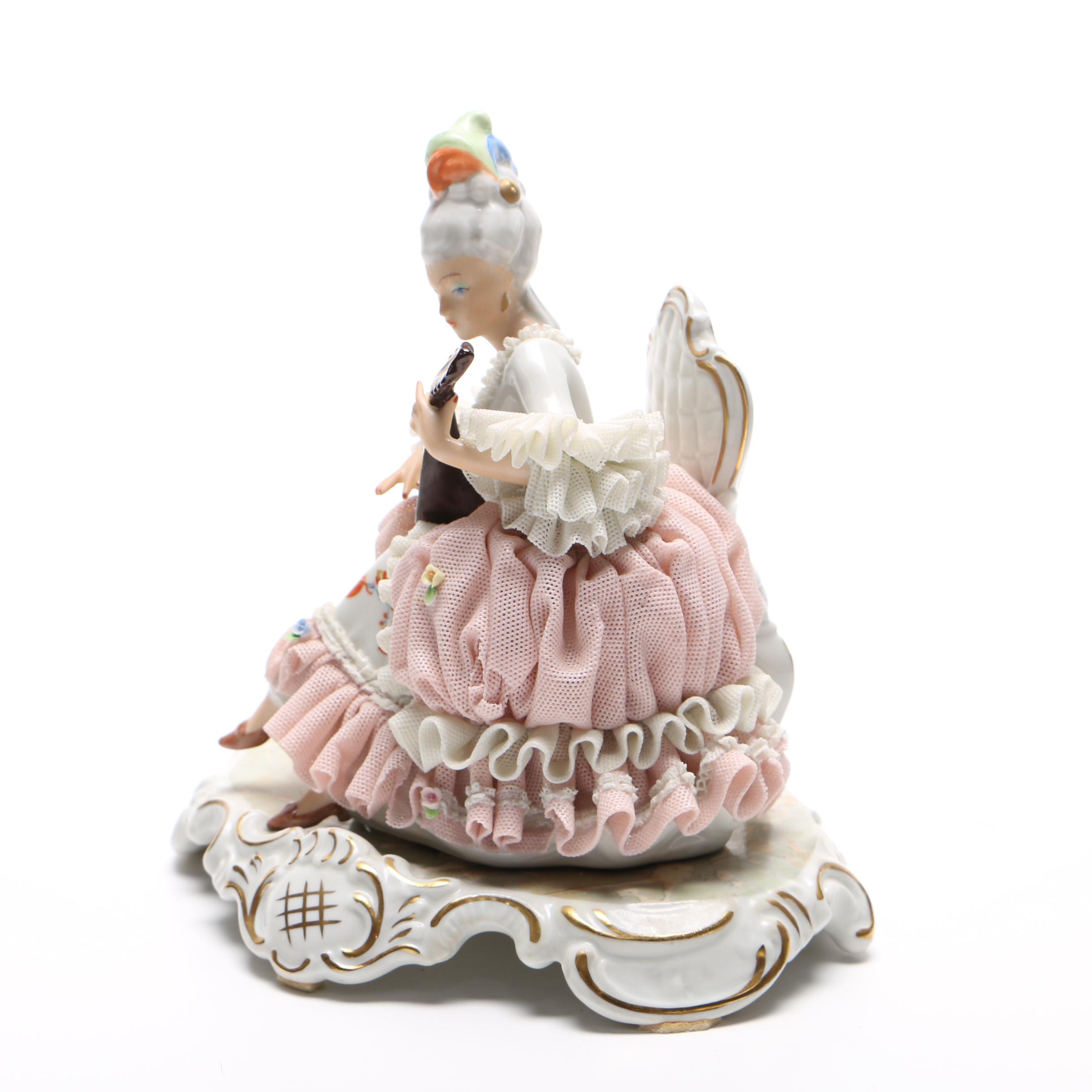 Sandizell, Hoffner & Co. German Lace Porcelain Figurine
