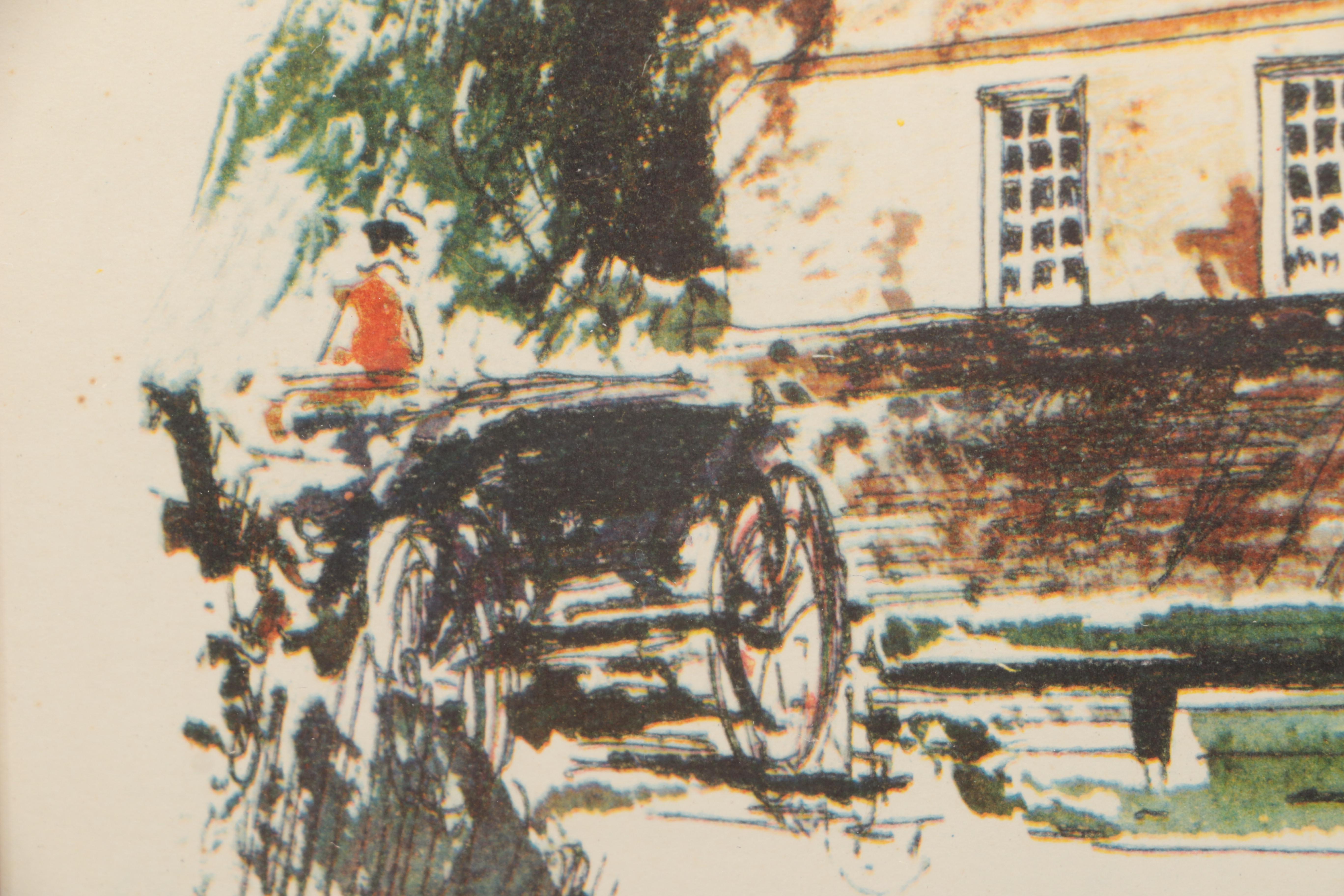 John Haymson Offset Lithograph "Governor's Palace, Williamsburg"