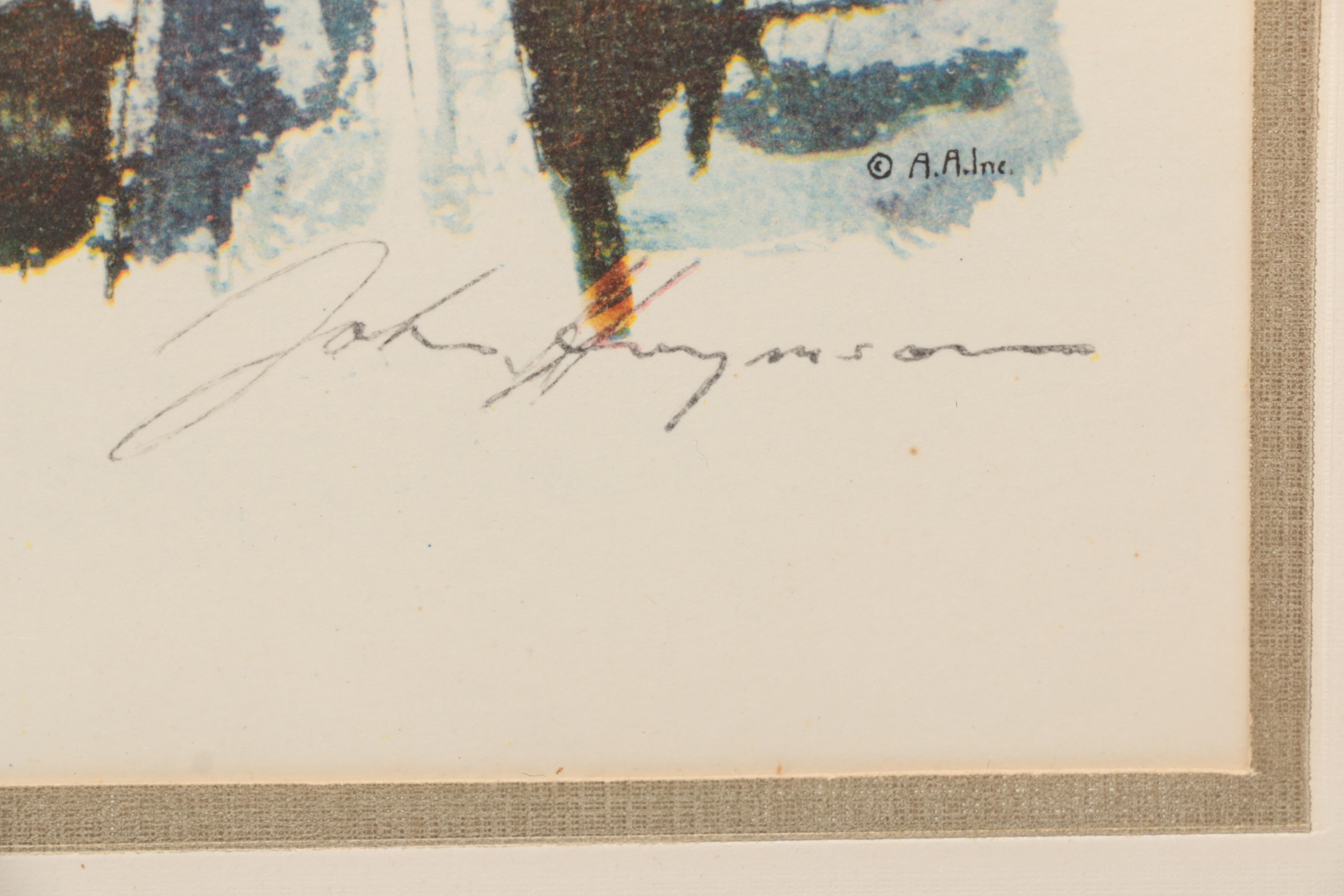 John Haymson Offset Lithograph "Governor's Palace, Williamsburg"