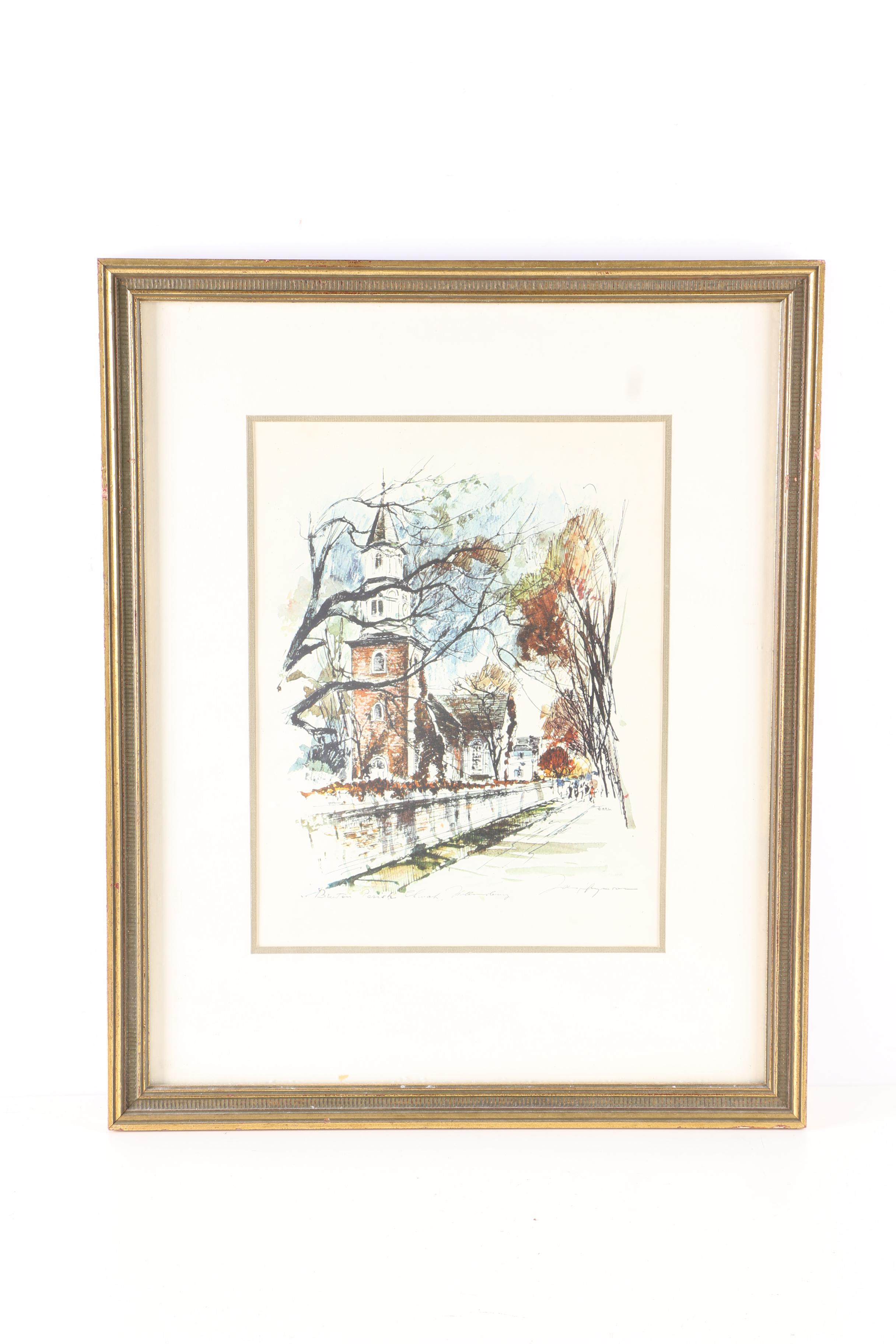 Reproduction Prints After John Haymson Illustrations of Colonial Williamsburg