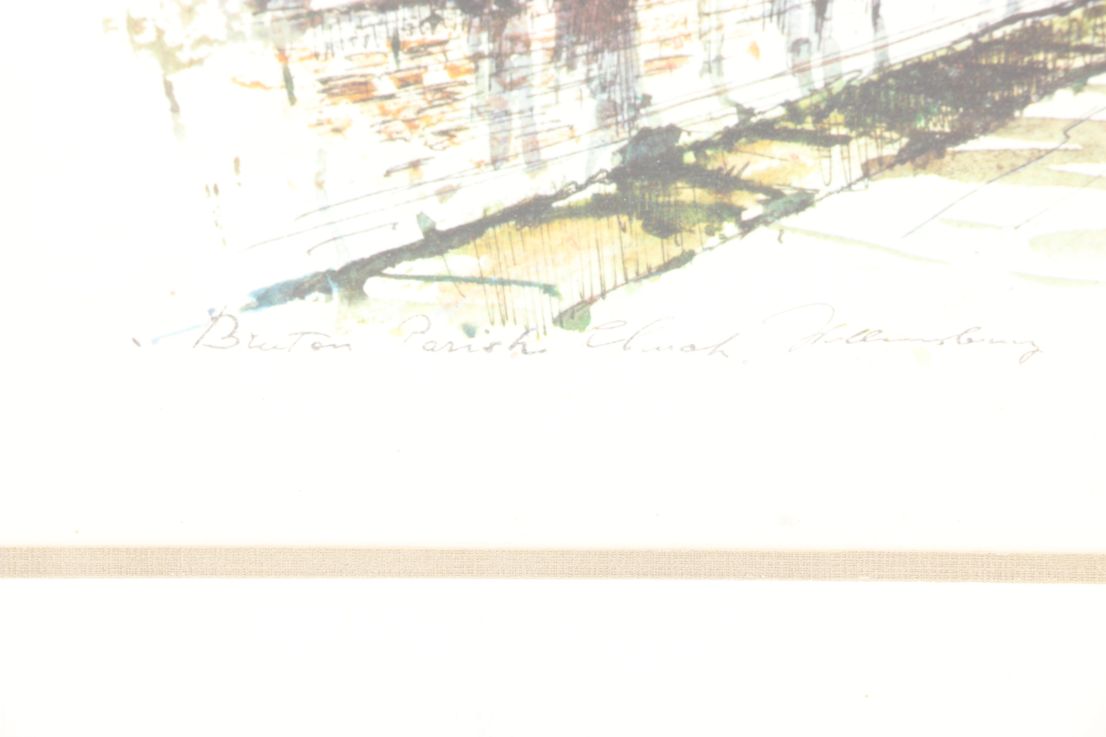 Reproduction Prints After John Haymson Illustrations of Colonial Williamsburg