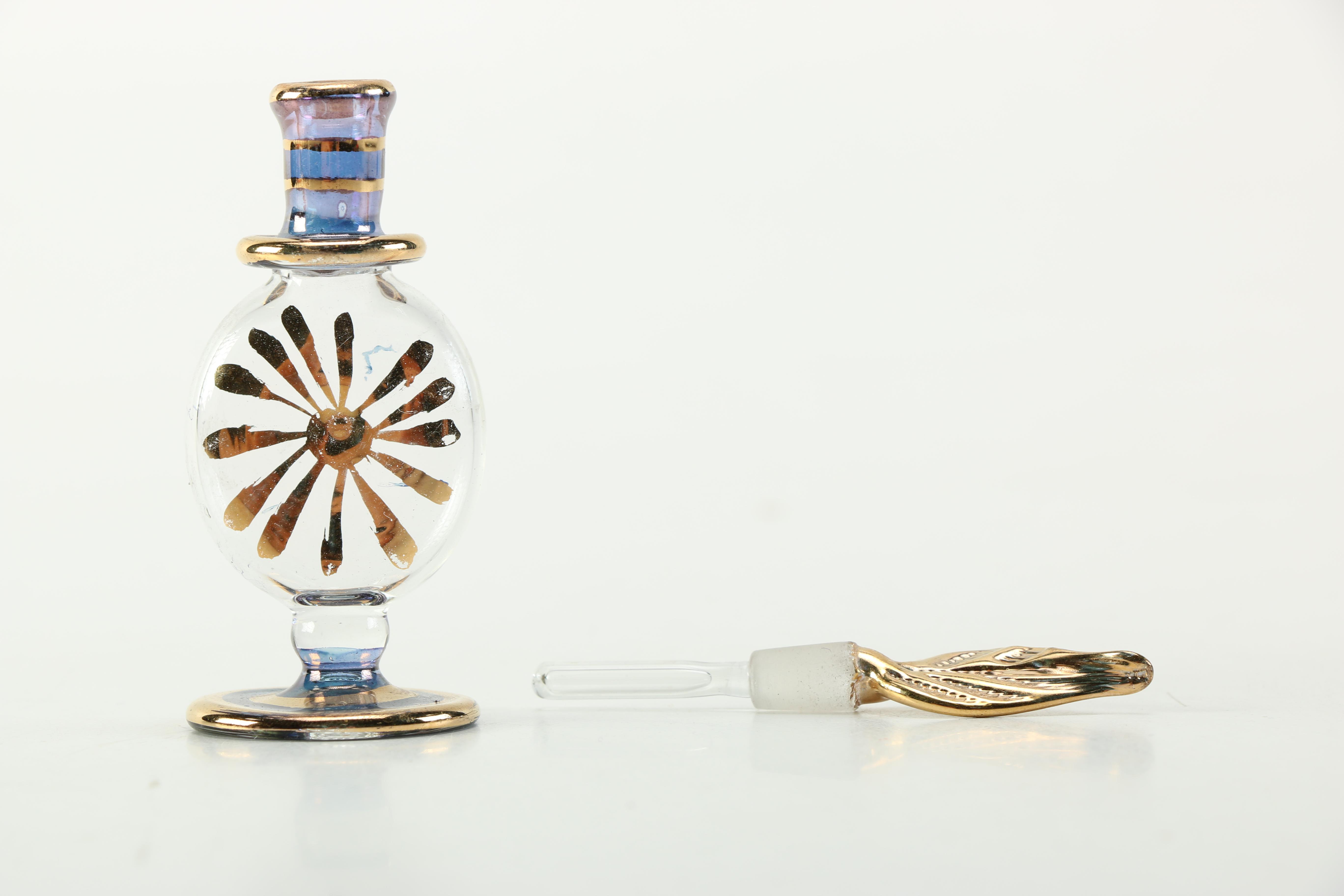 Collection of Blown Glass Perfume Bottles