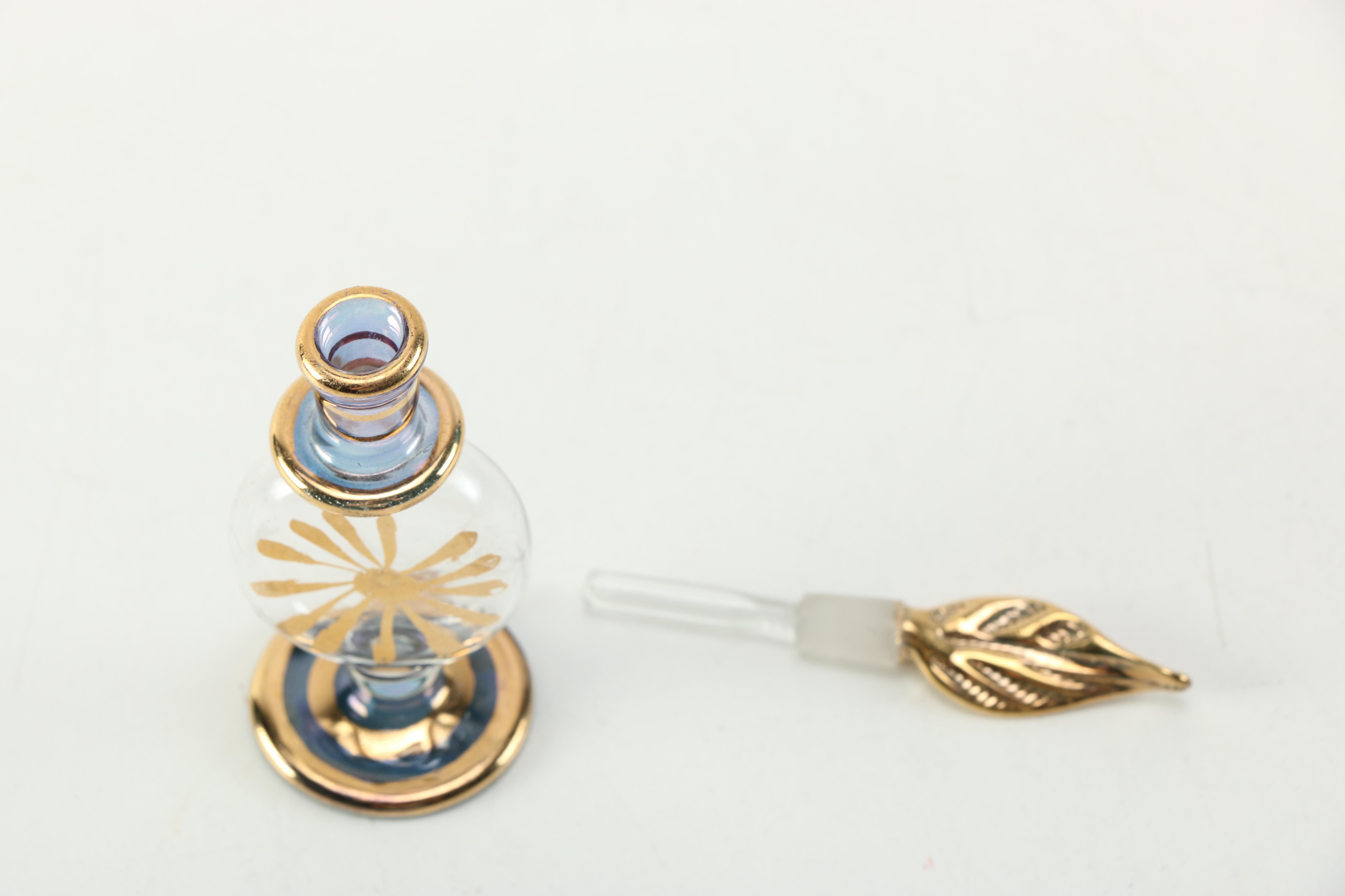 Collection of Blown Glass Perfume Bottles