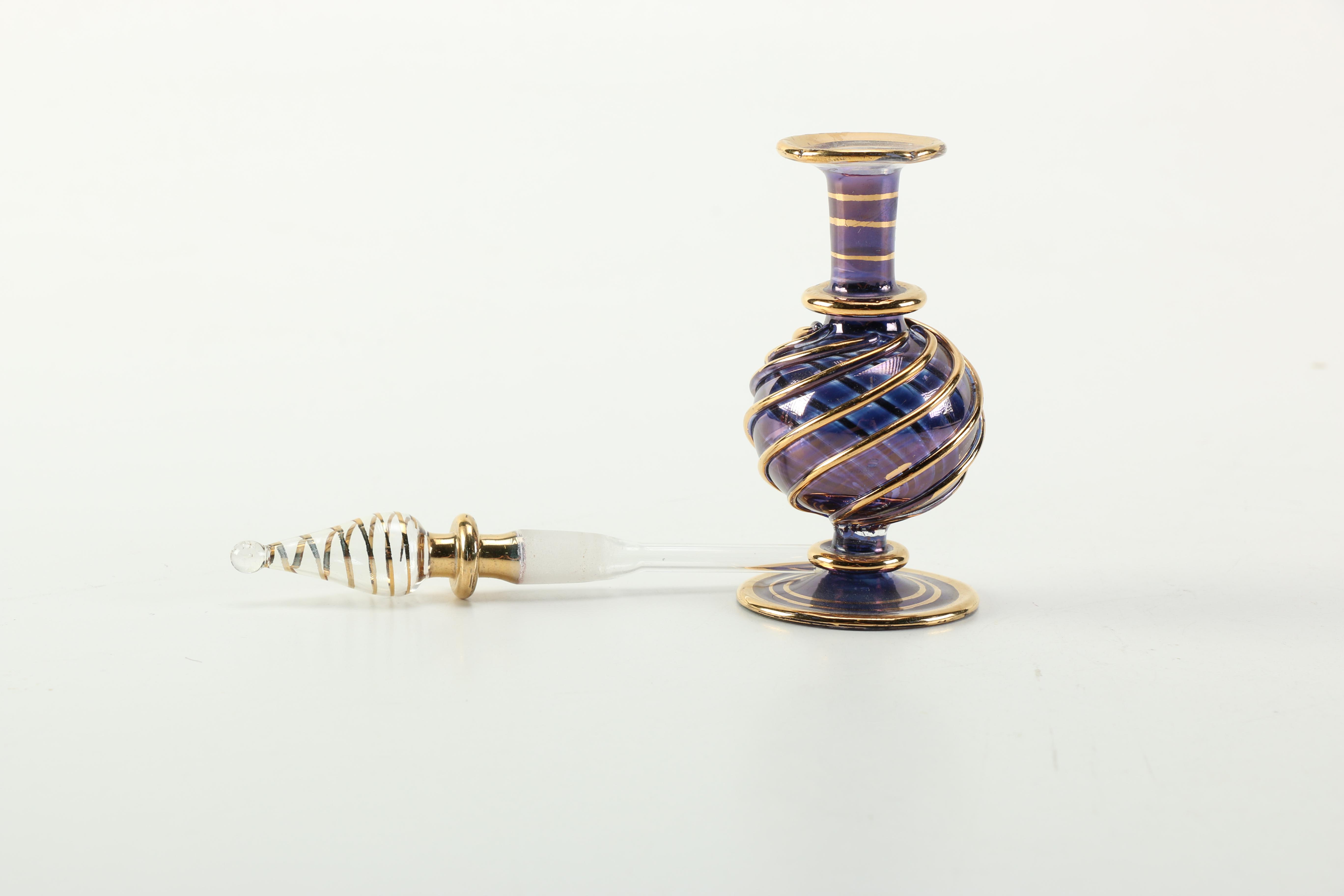 Collection of Blown Glass Perfume Bottles
