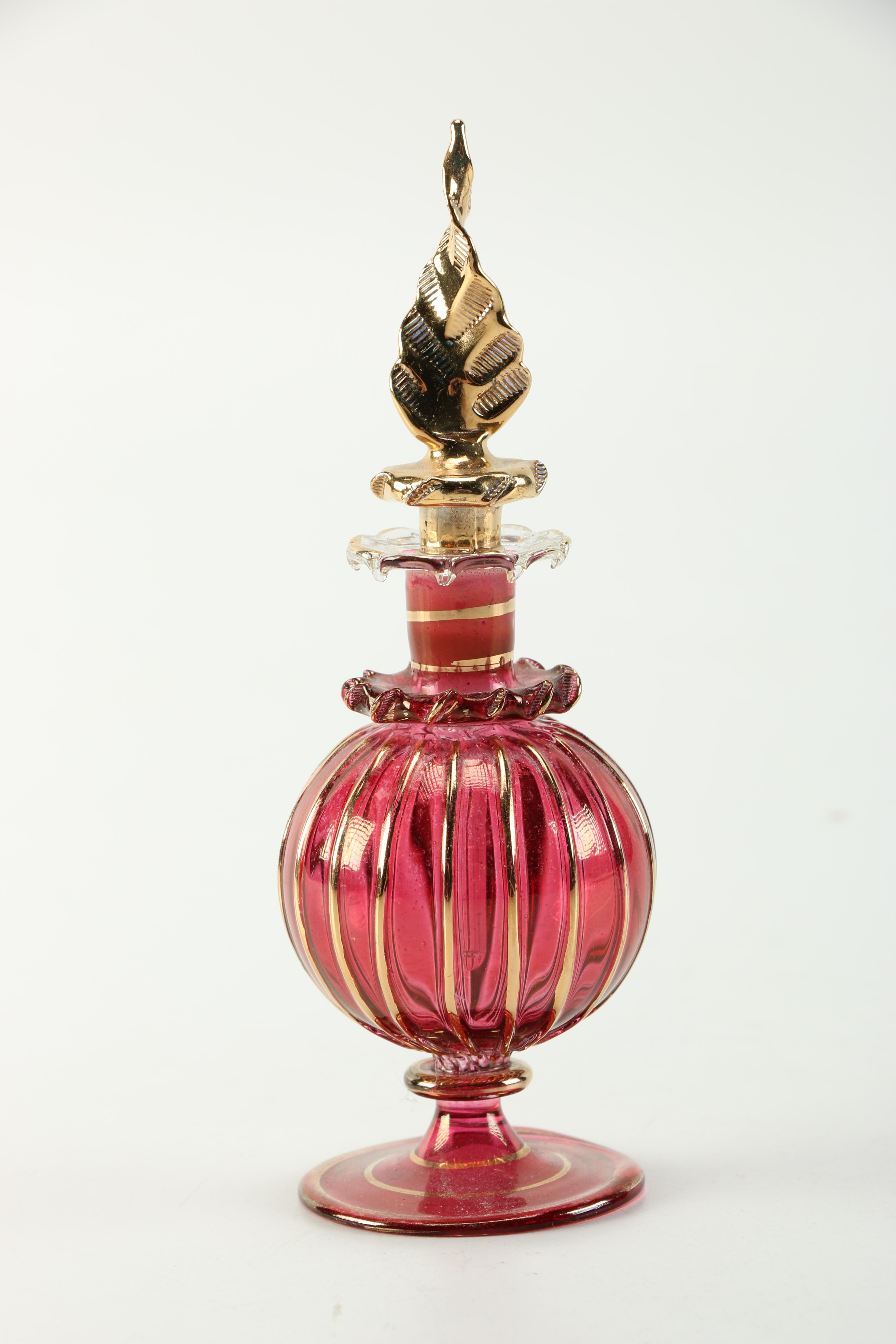Collection of Blown Glass Perfume Bottles