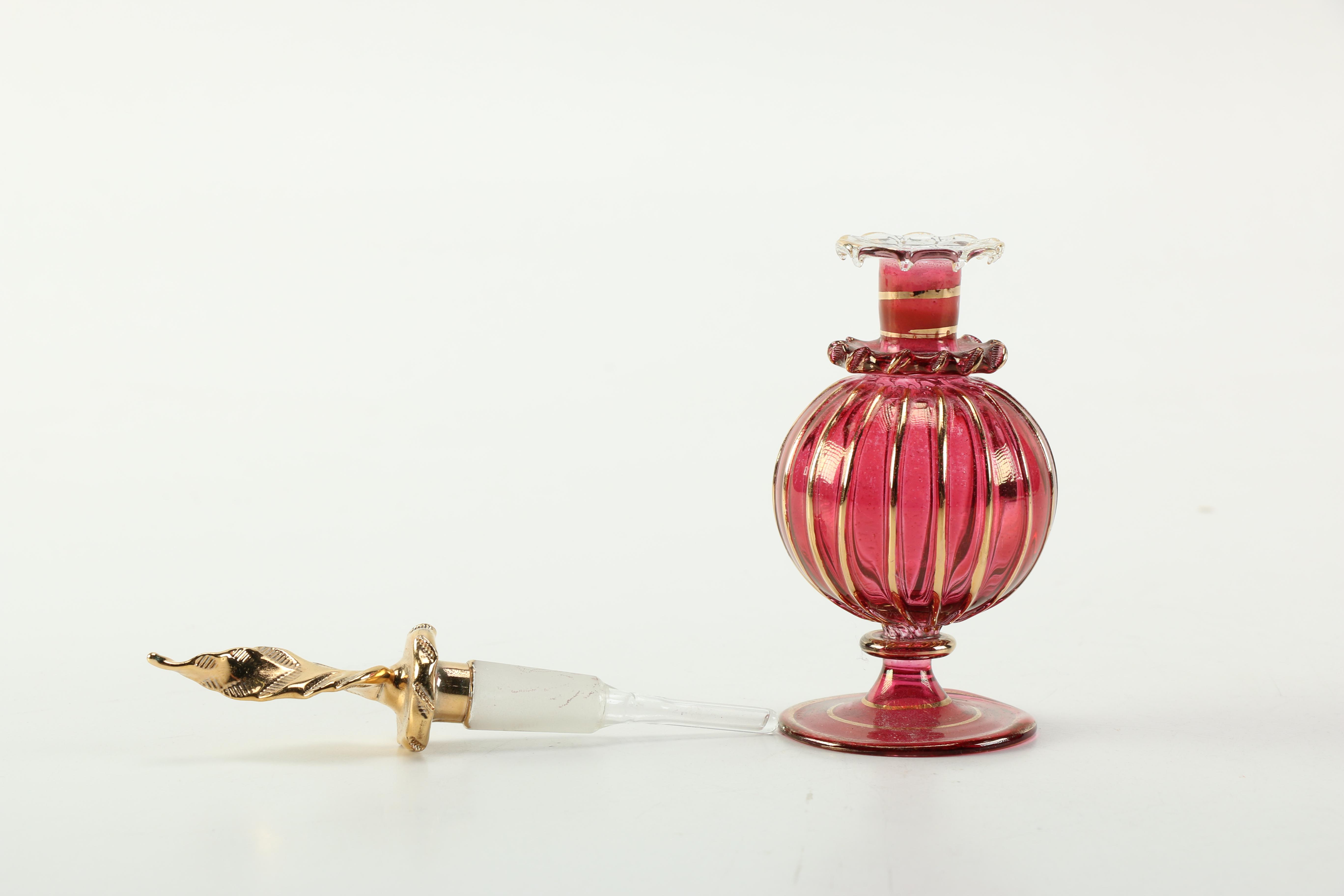 Collection of Blown Glass Perfume Bottles