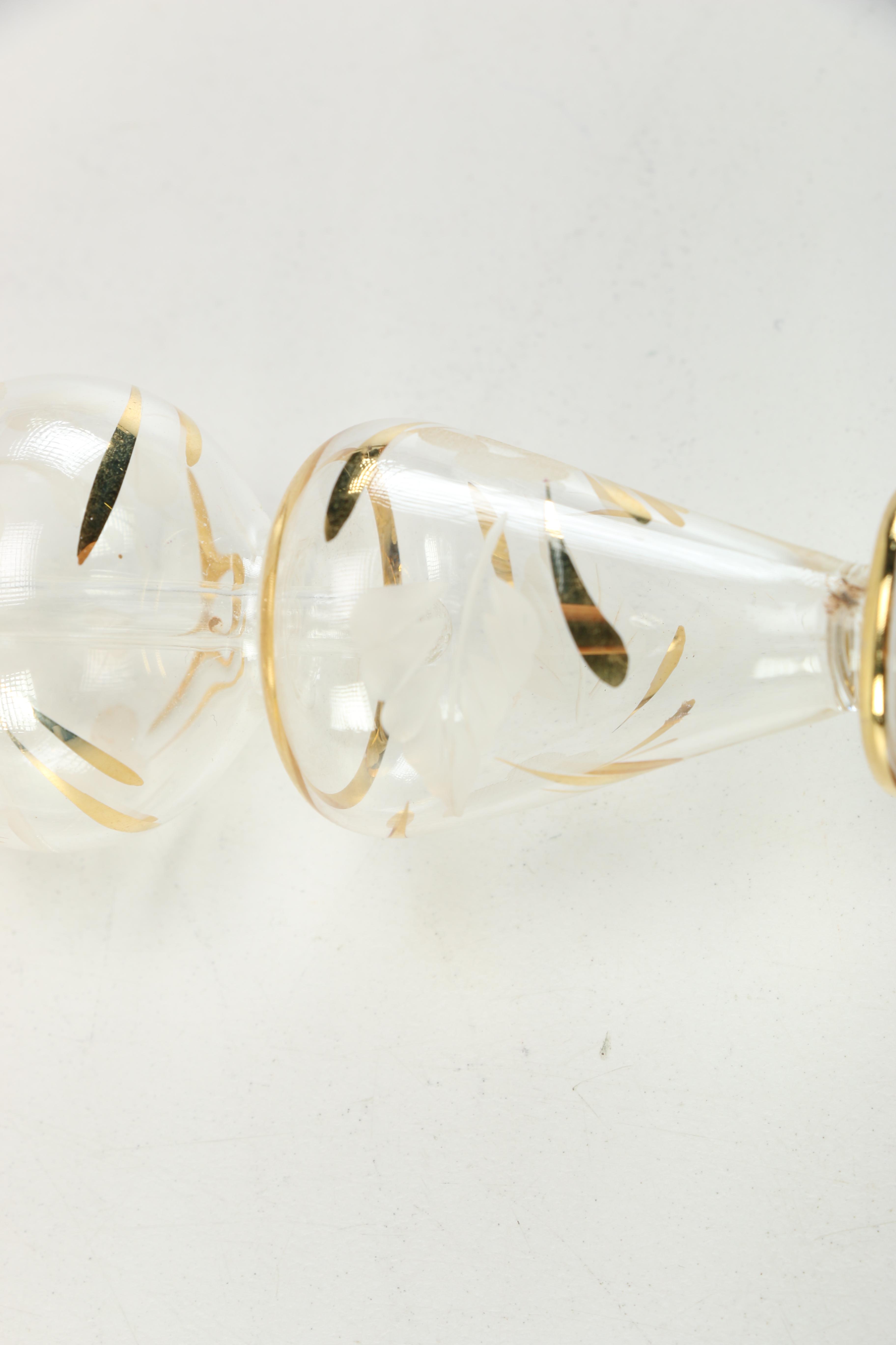 Collection of Blown Glass Perfume Bottles