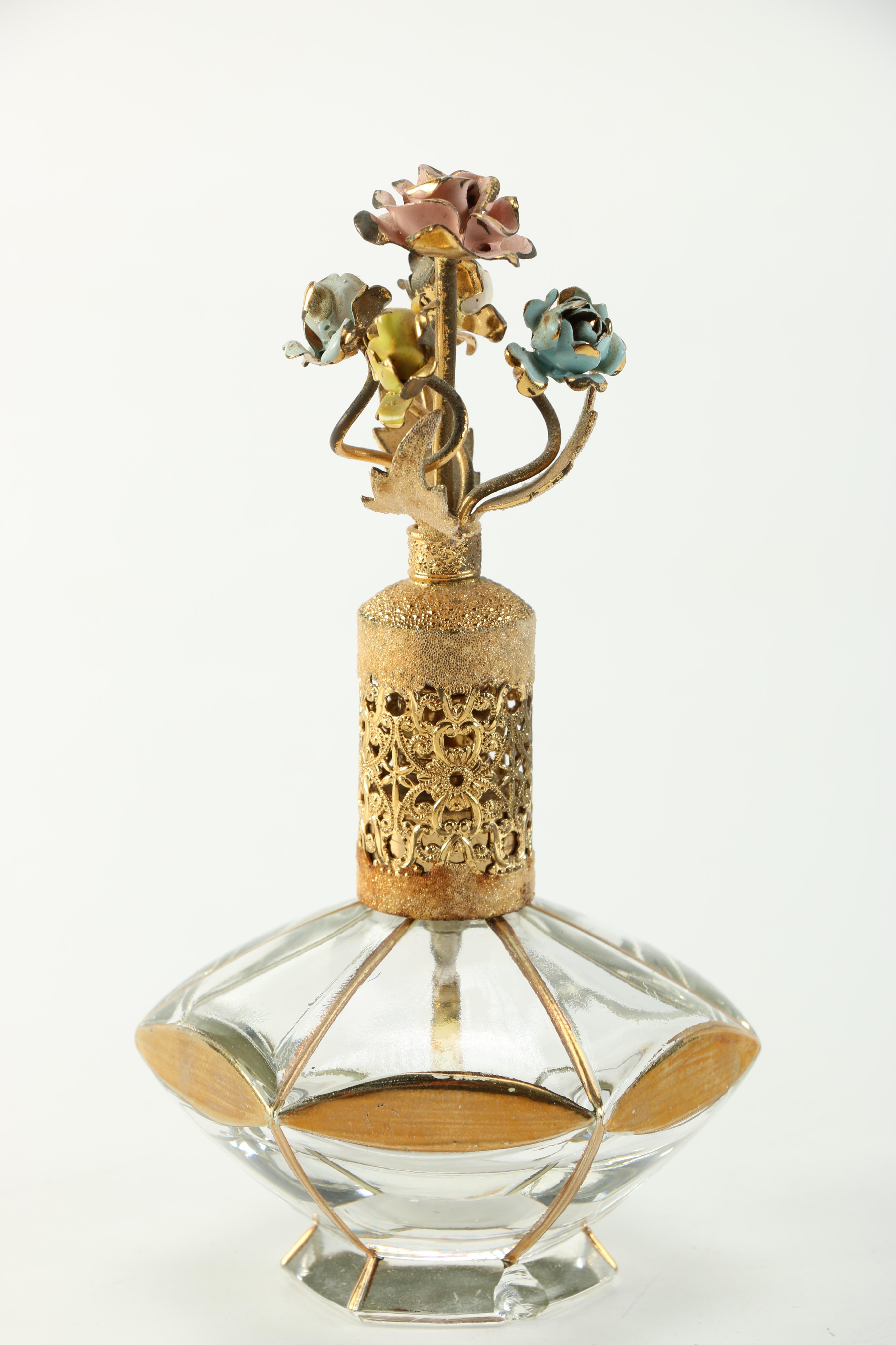 Collection of Blown Glass Perfume Bottles