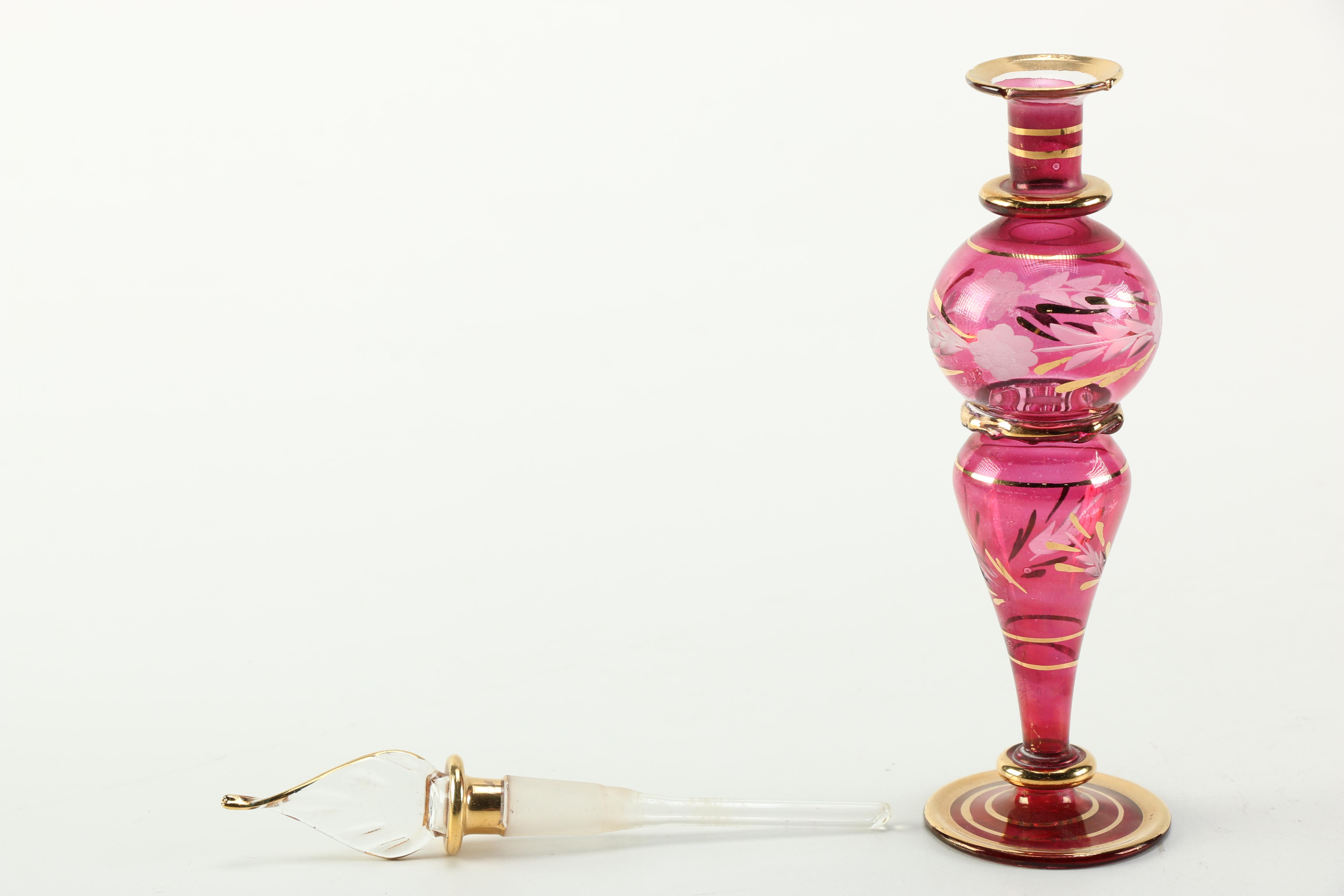 Collection of Blown Glass Perfume Bottles