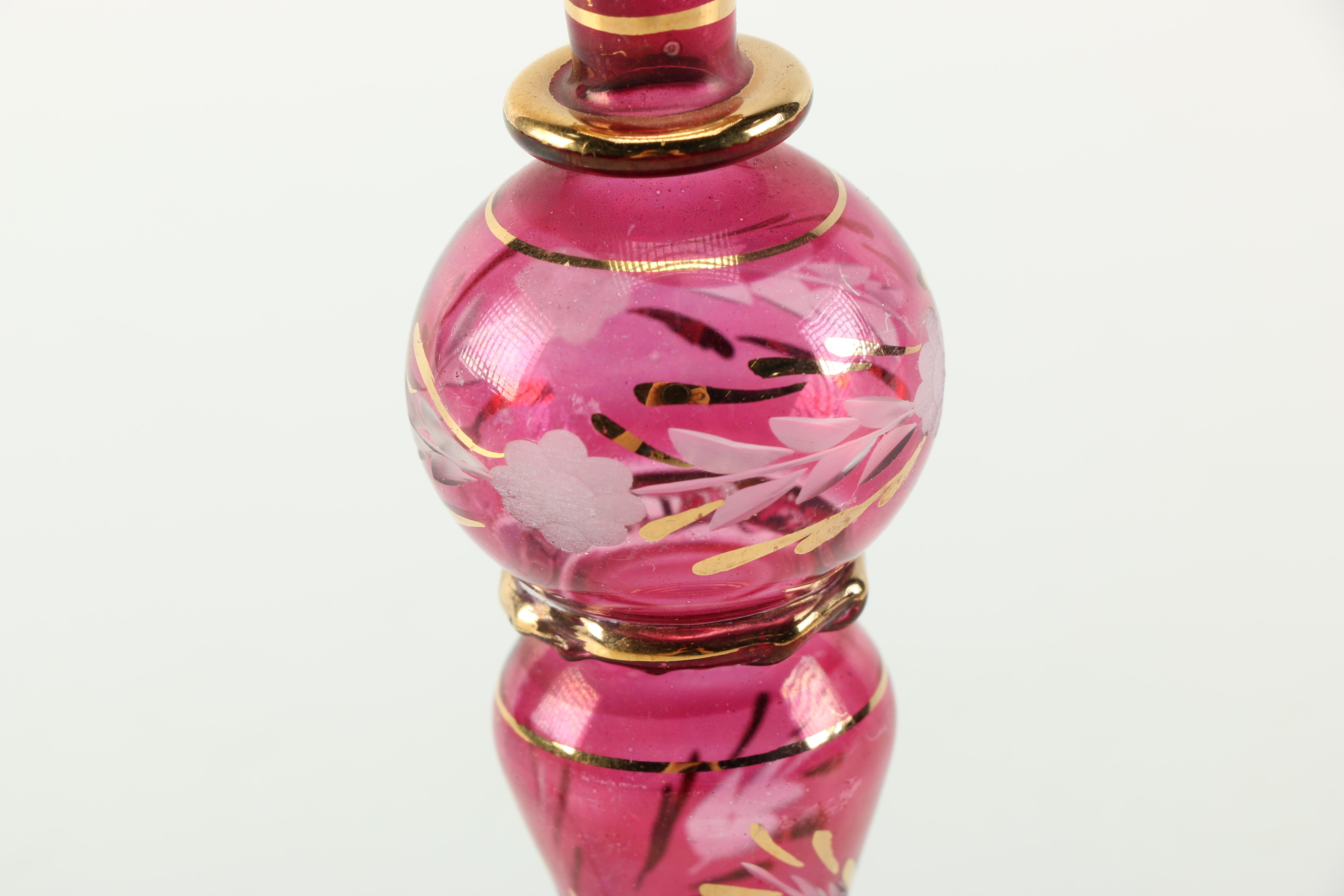 Collection of Blown Glass Perfume Bottles