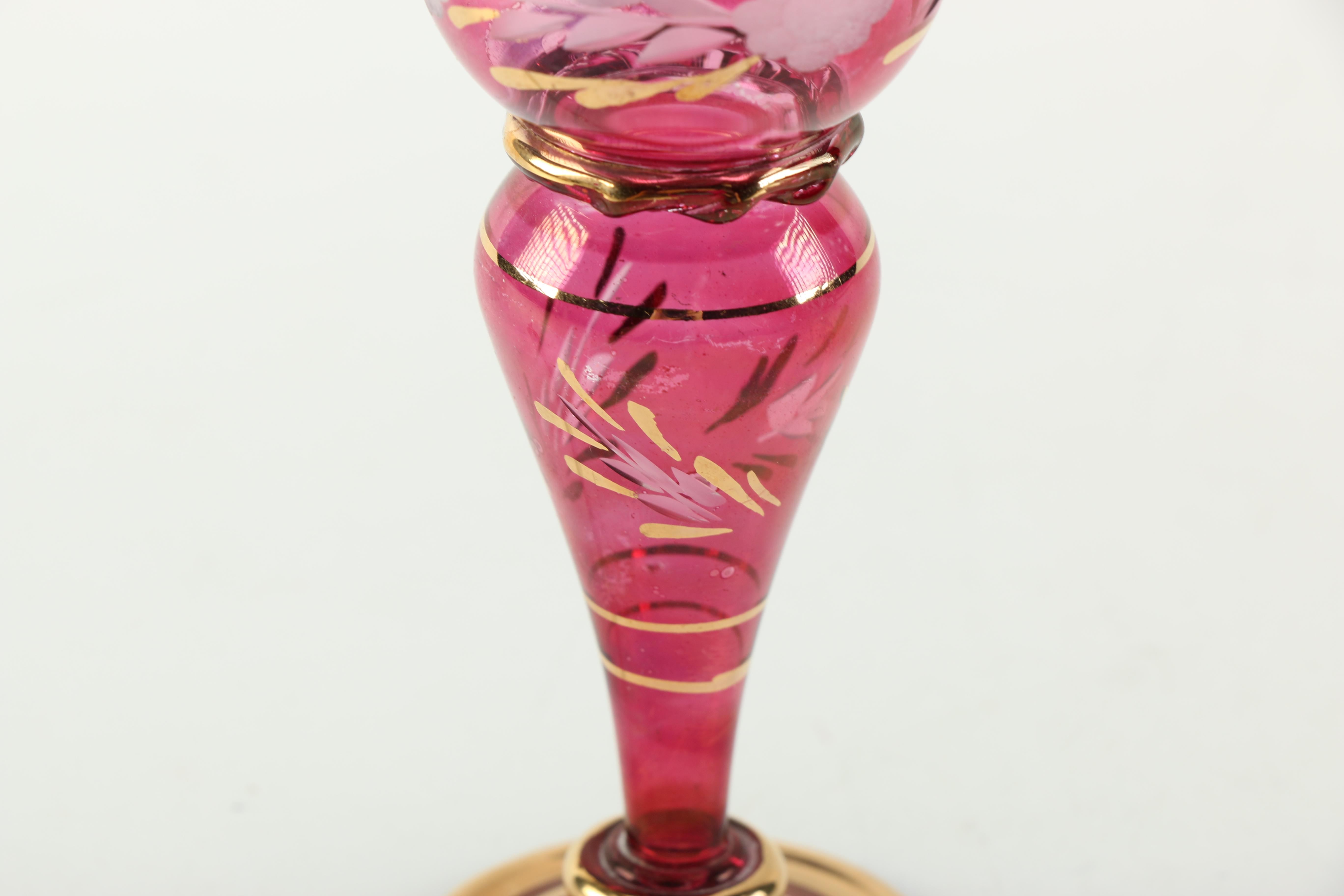 Collection of Blown Glass Perfume Bottles