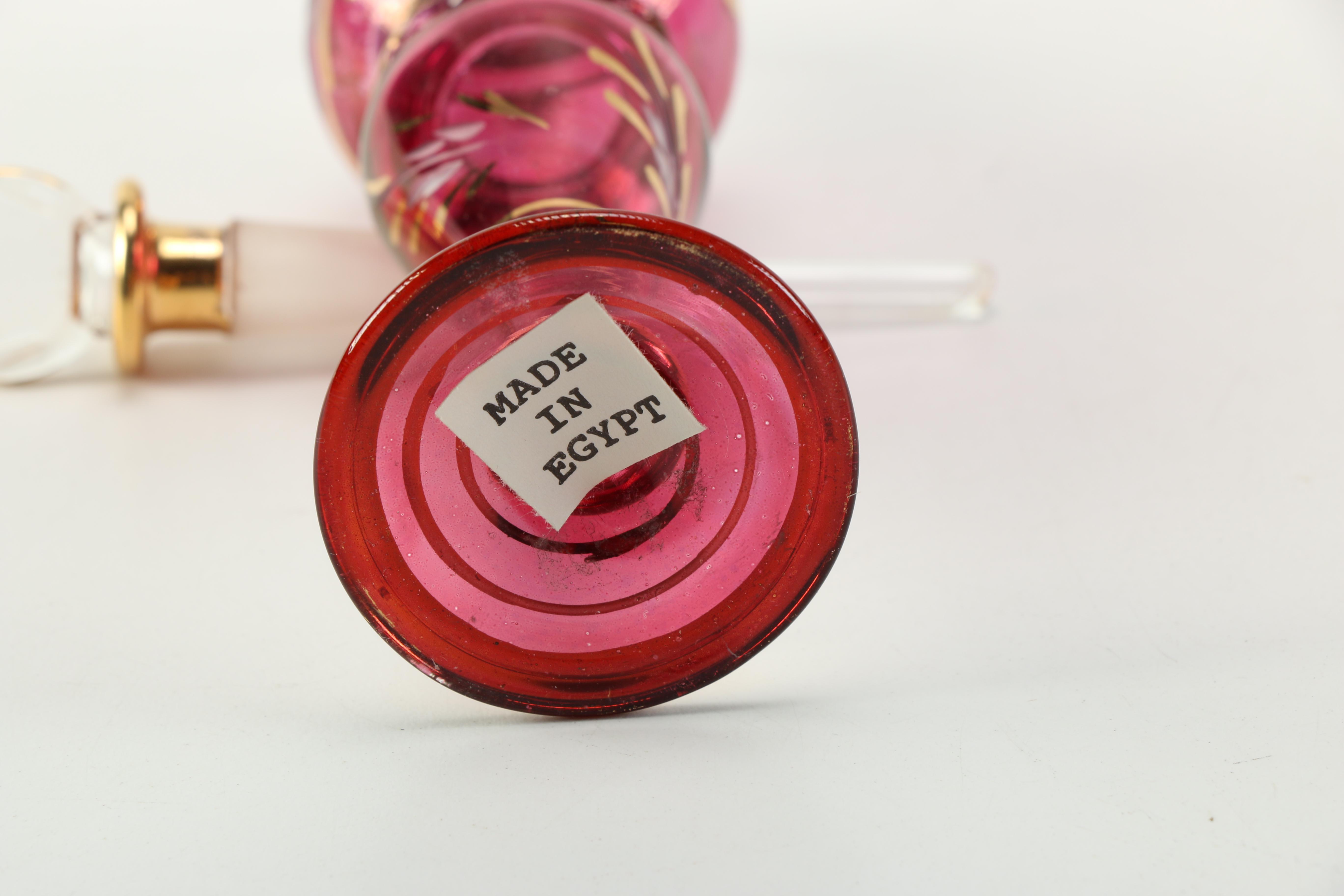 Collection of Blown Glass Perfume Bottles