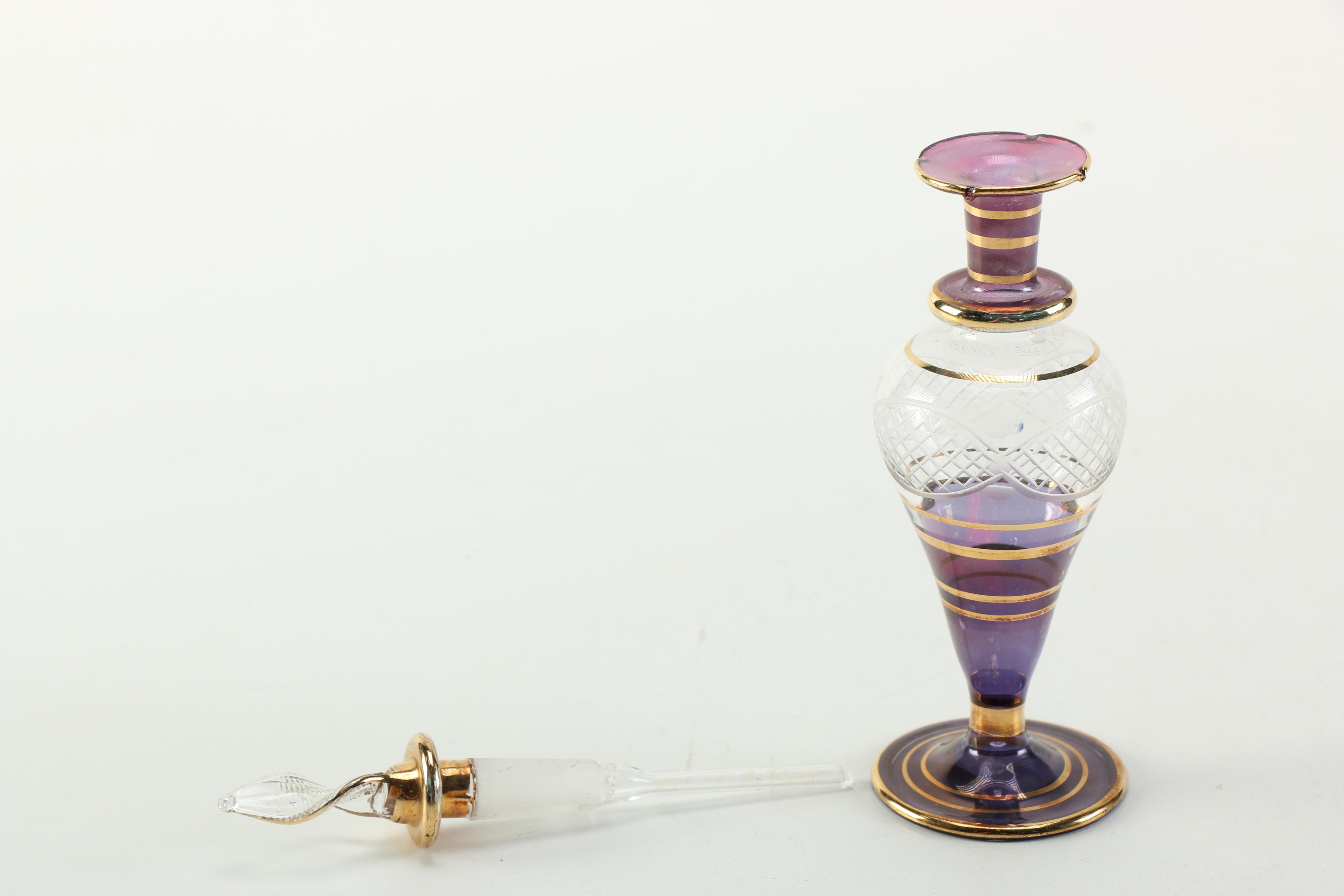 Collection of Blown Glass Perfume Bottles