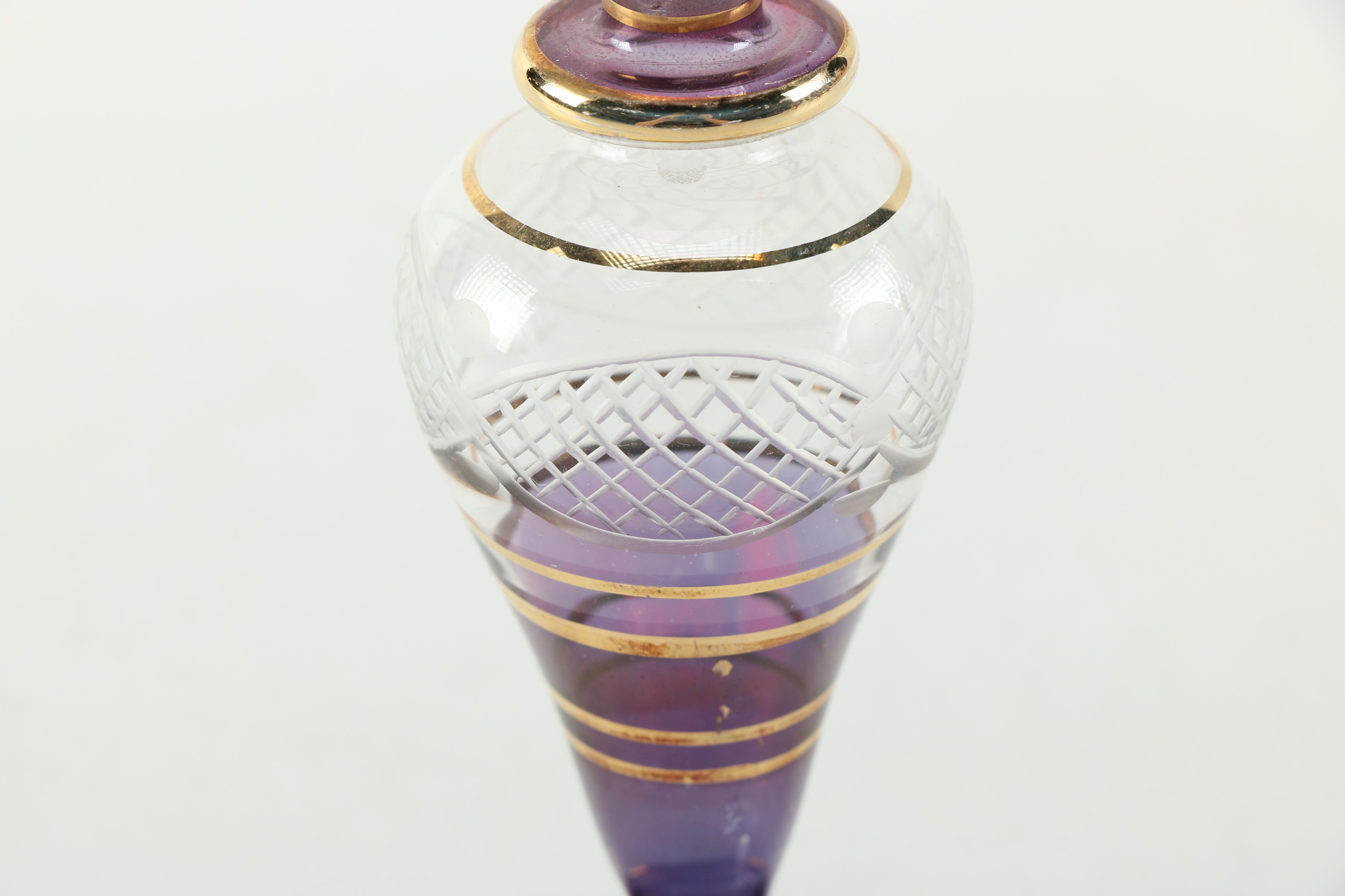 Collection of Blown Glass Perfume Bottles