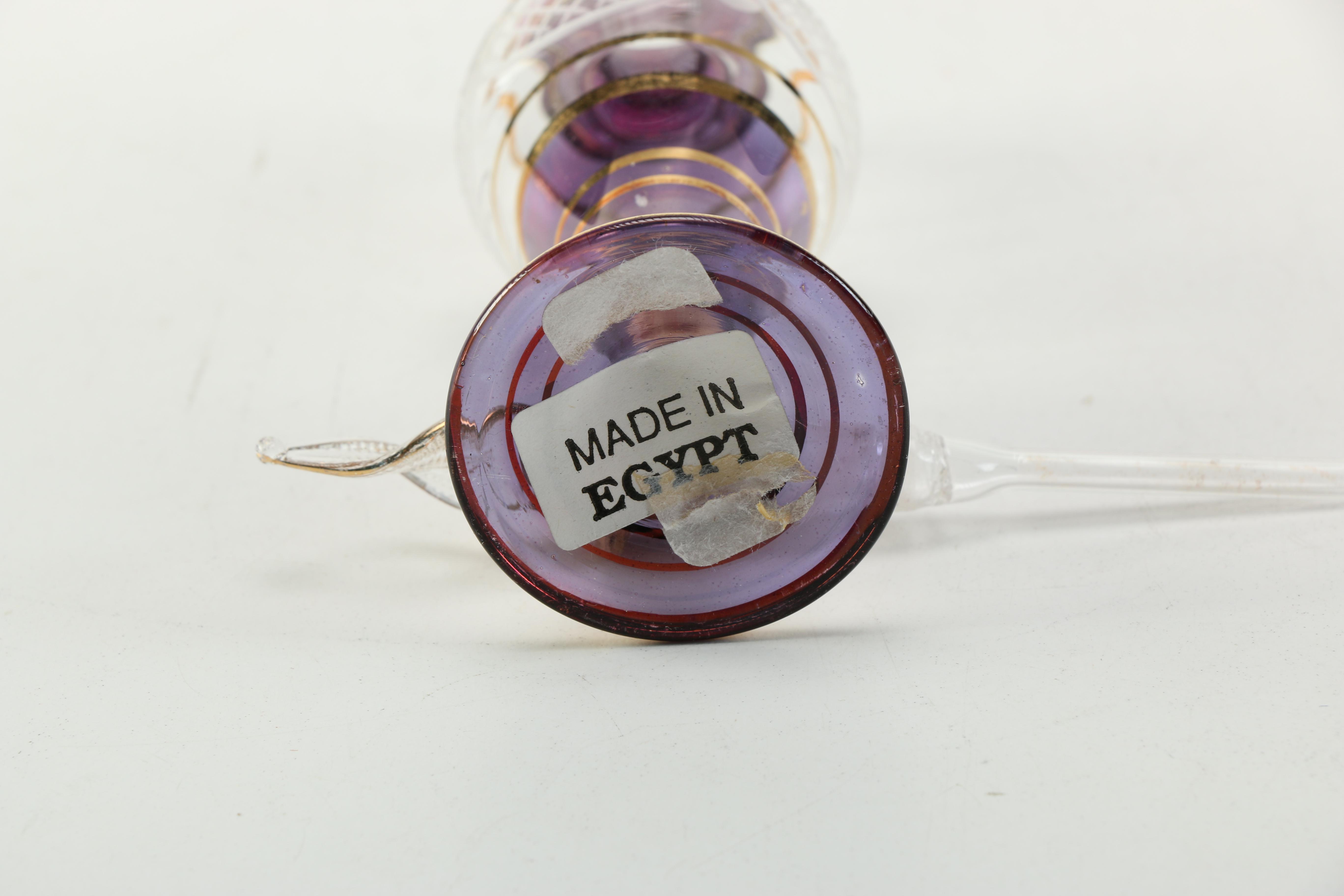 Collection of Blown Glass Perfume Bottles